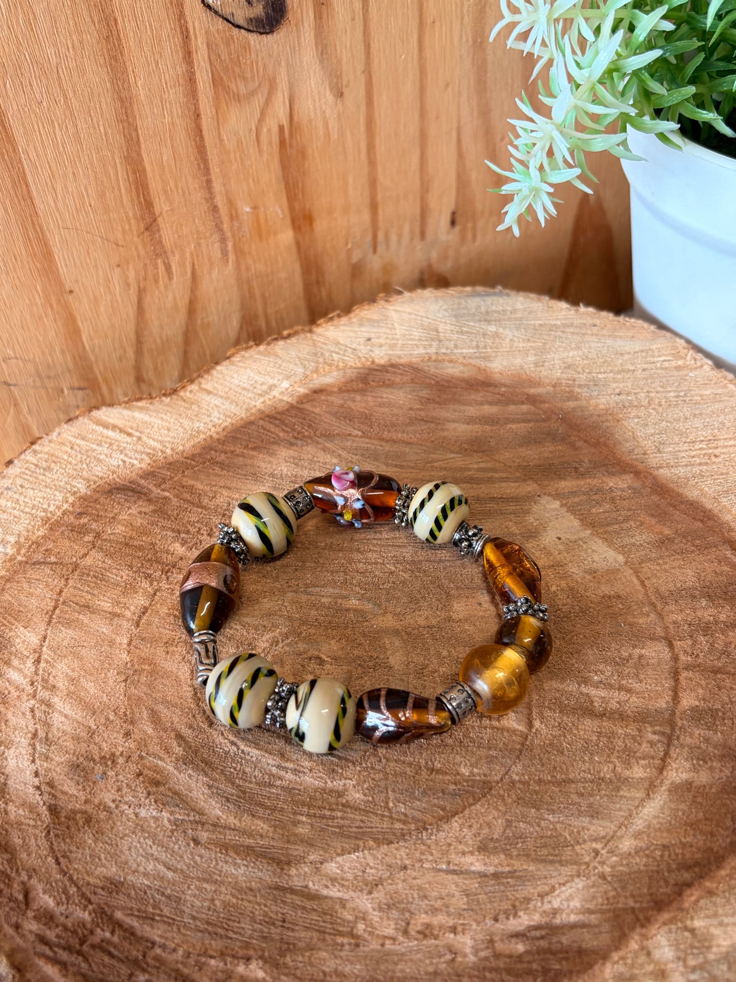 Neutral Beaded Bracelet