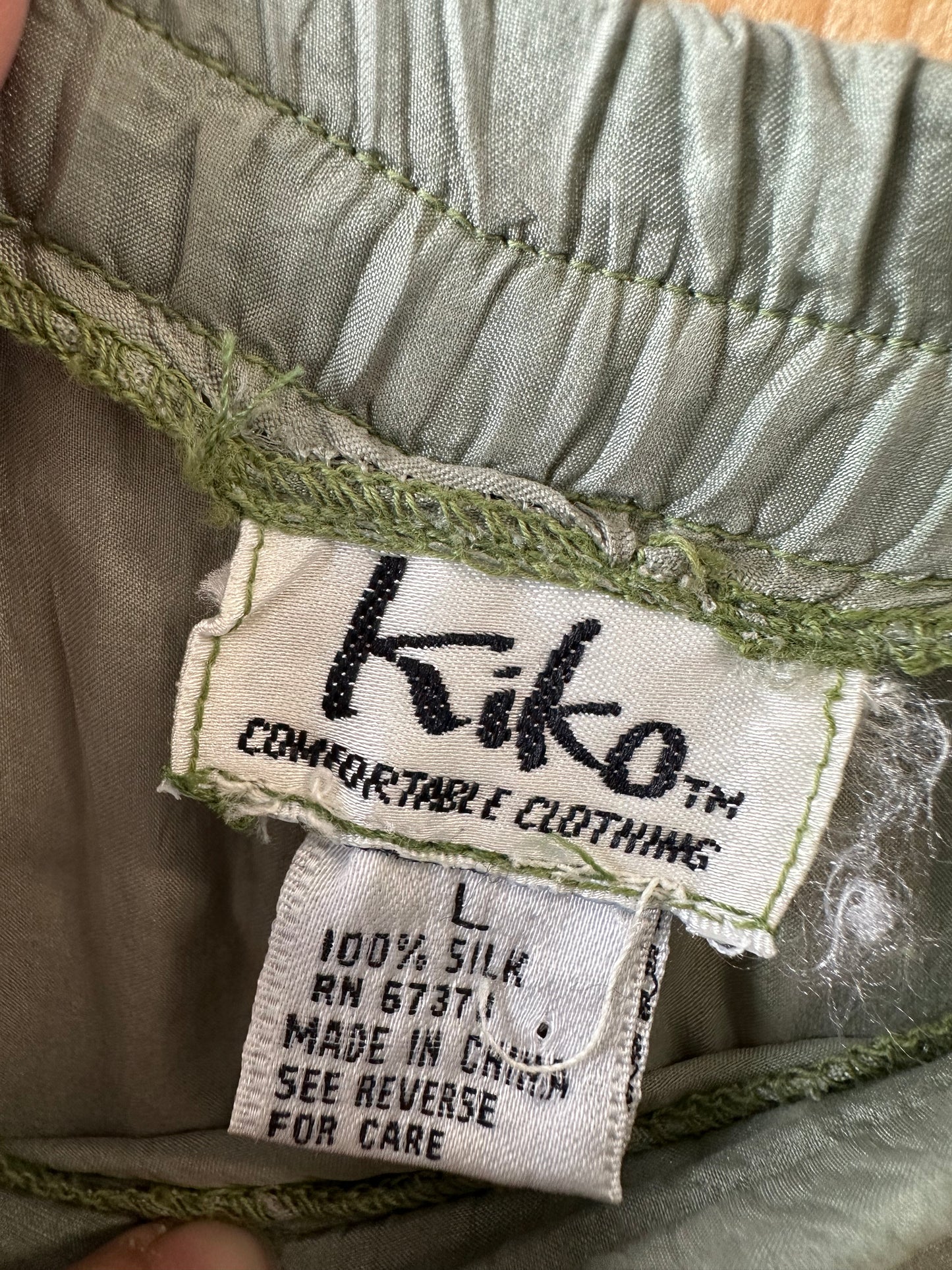 Vtg Silk Maxi Skirt : L
