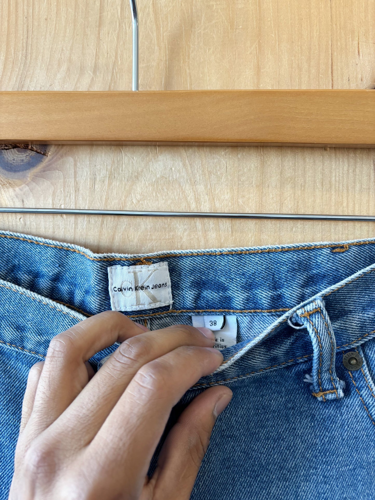 CK Denim Shorts : 40” W