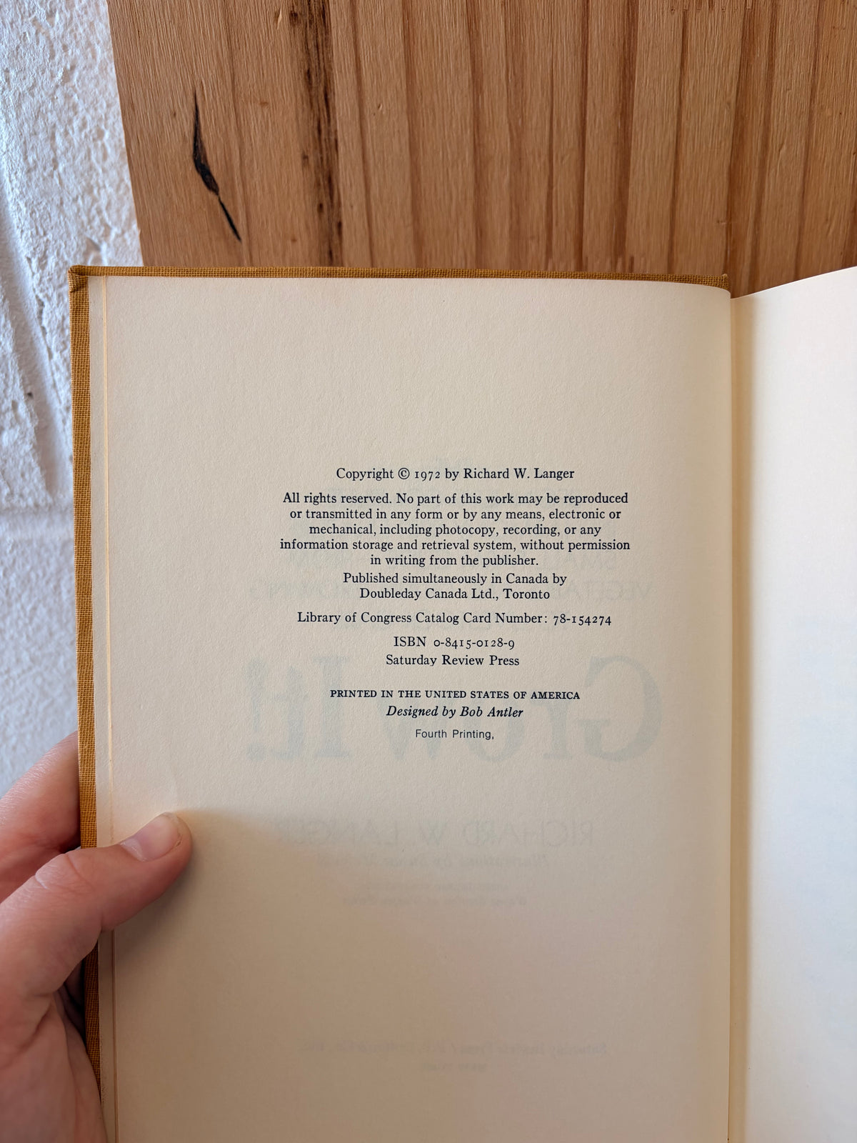 Vtg “Grow It” Book