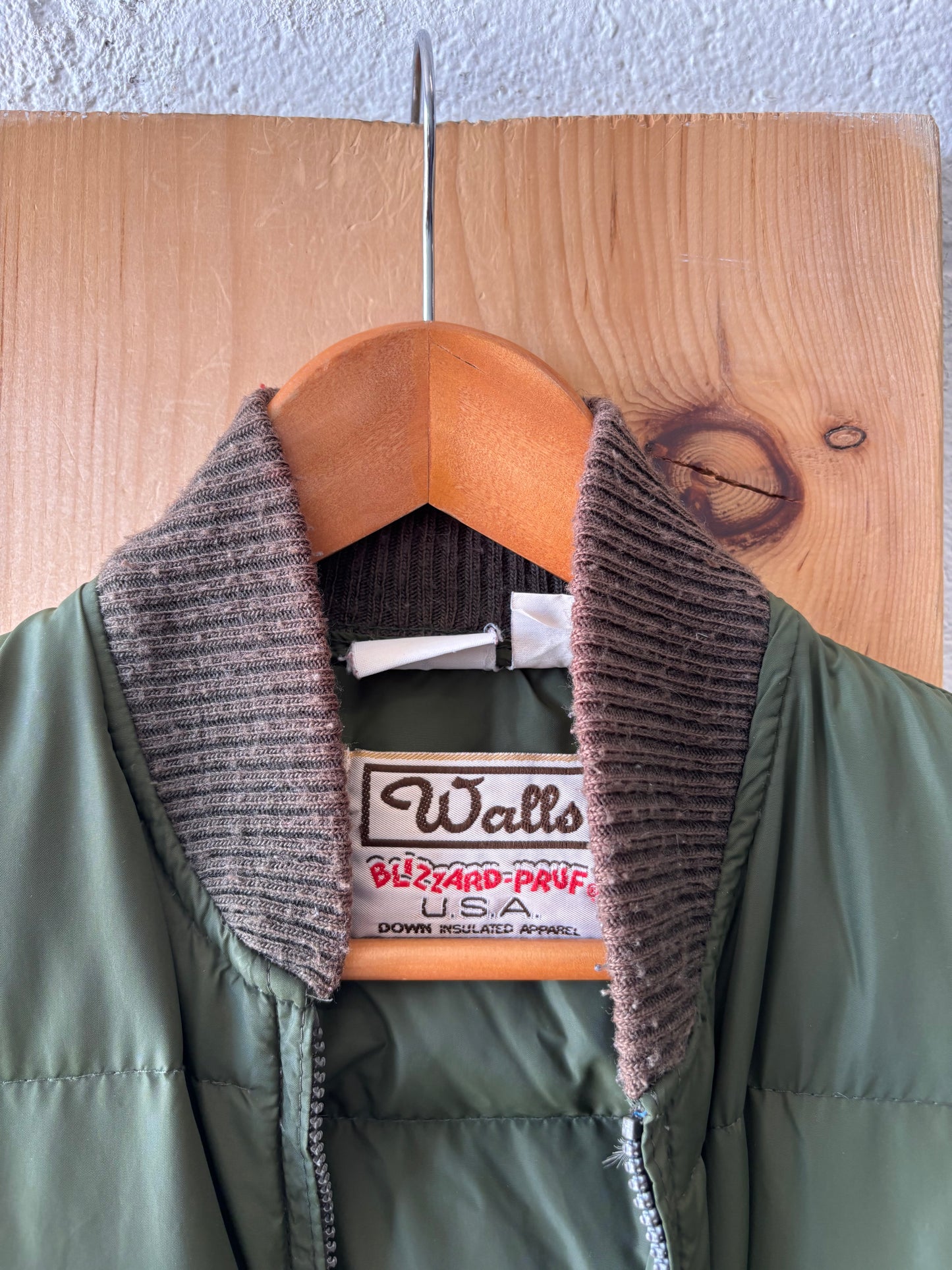 Vtg Green Walls Puffer Vest : M