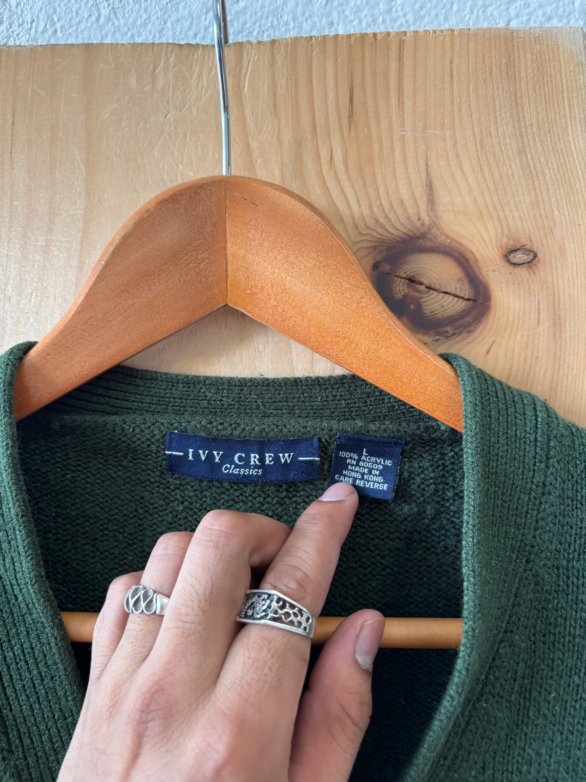 Dark Green Cardigan : L