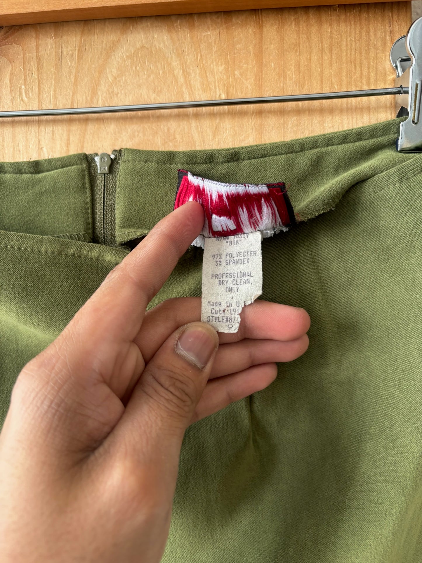 Vtg Lime Green Mini Skirt : 9 Jrs