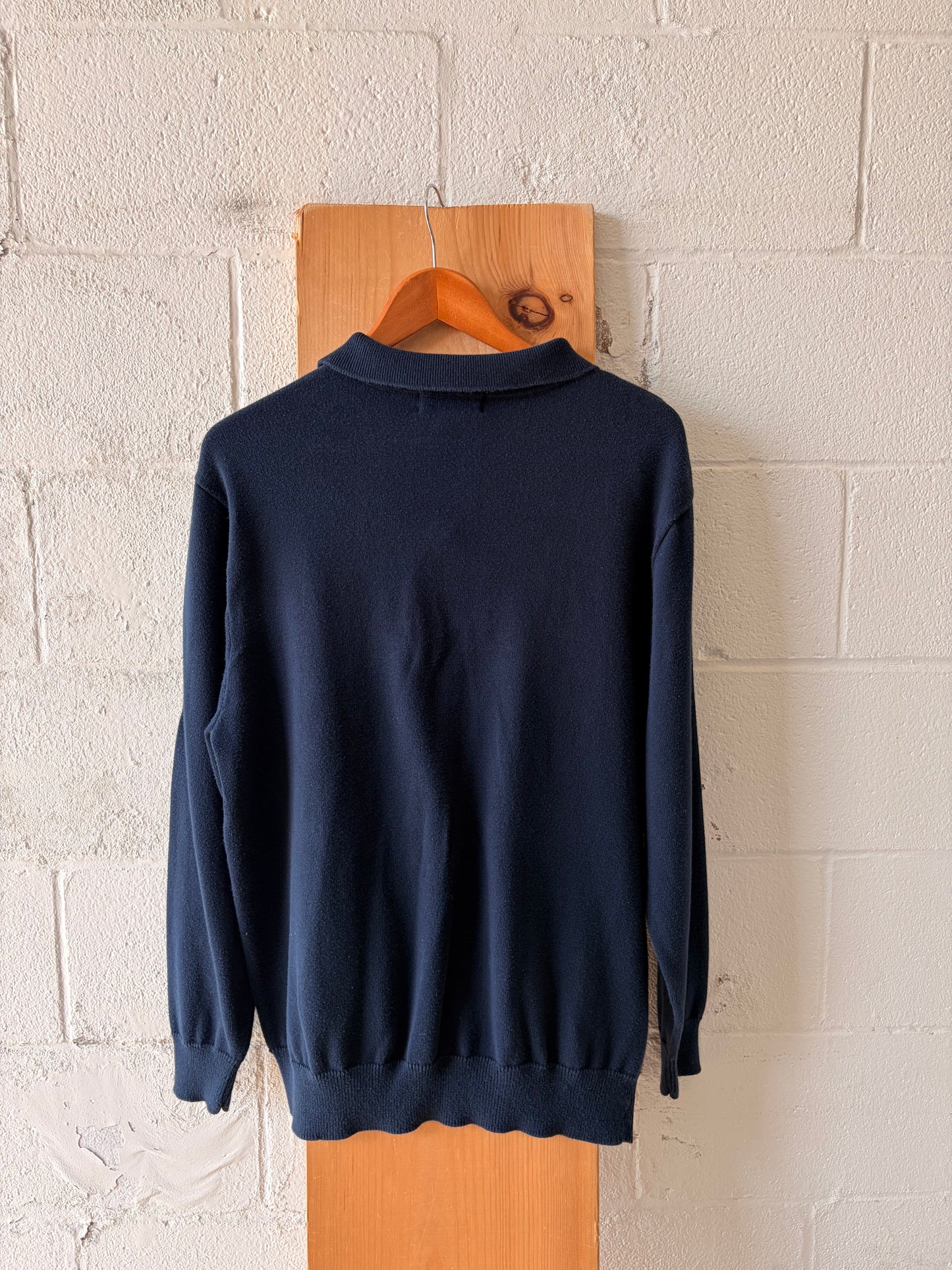 Vtg Cypress Links Collared Navy Golf Polo : L