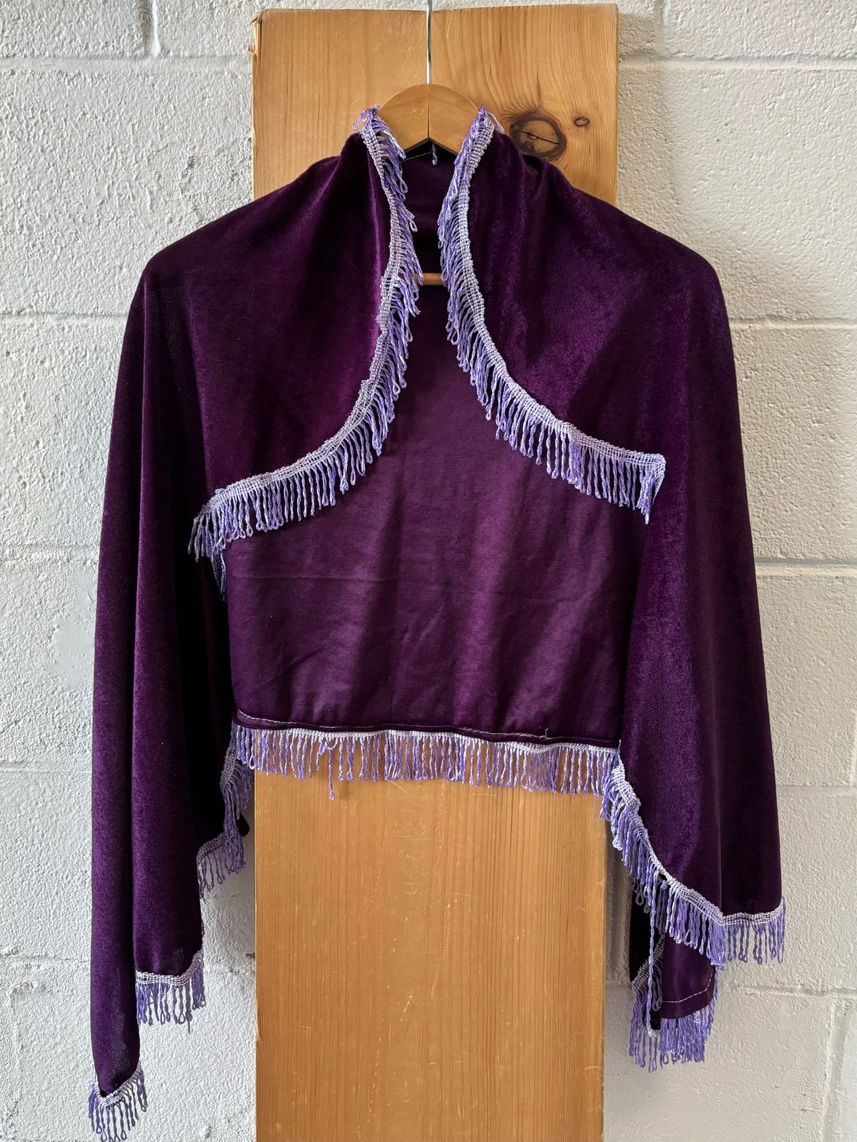 Fringed Purple Shawl : OS