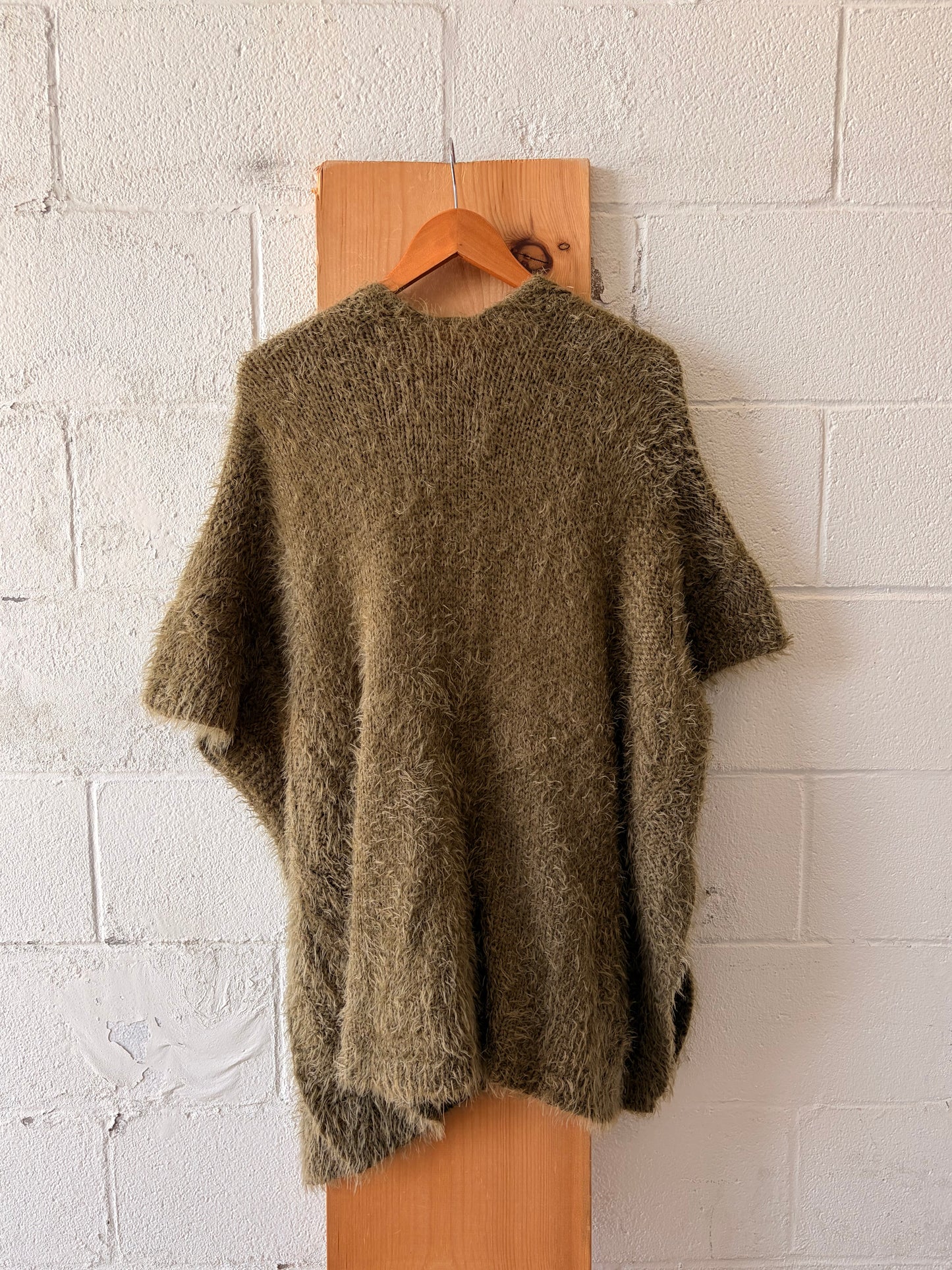 Fuzzy Green Slouchy Cardigan : OS