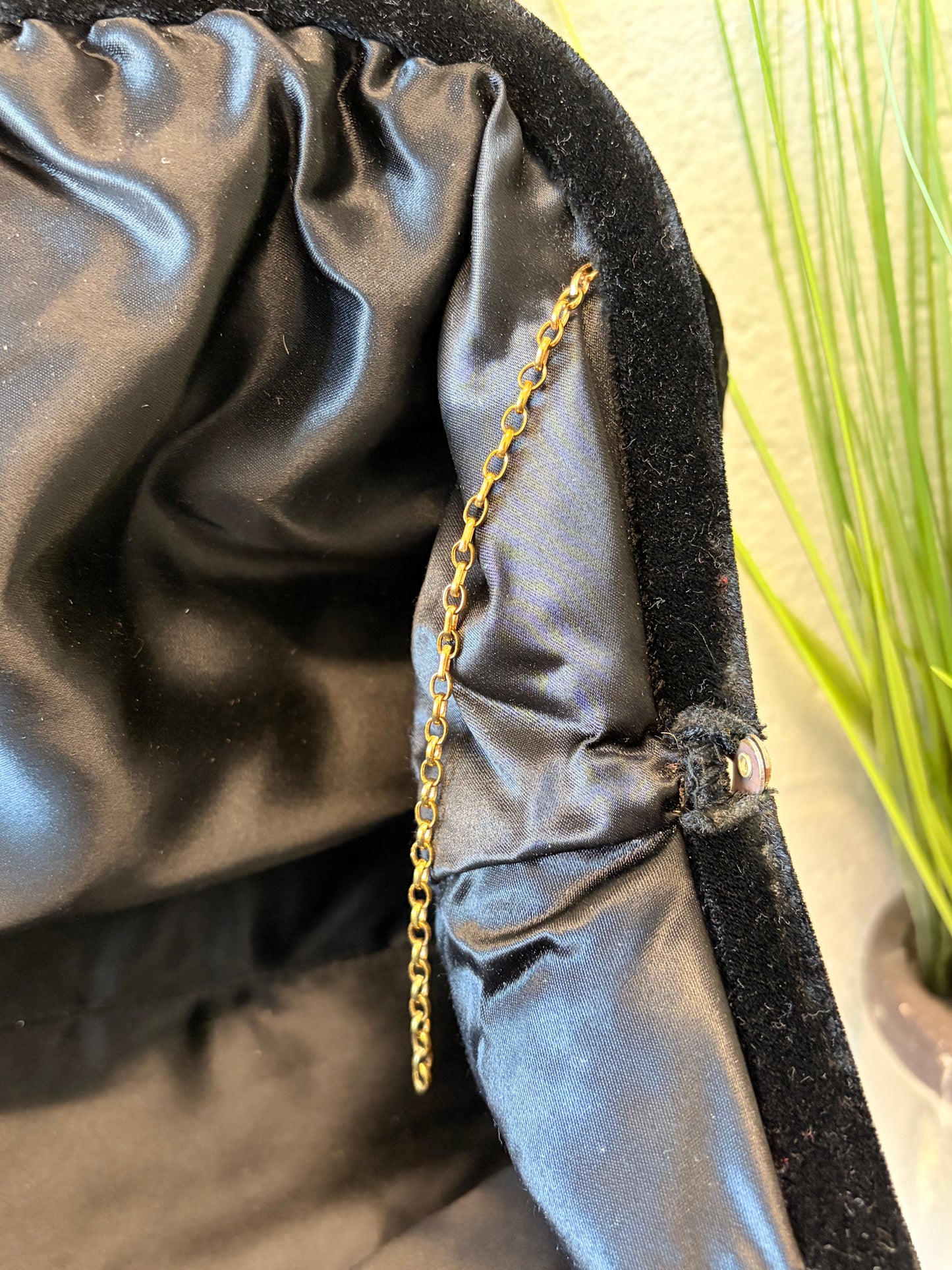 Black Velvet Handbag