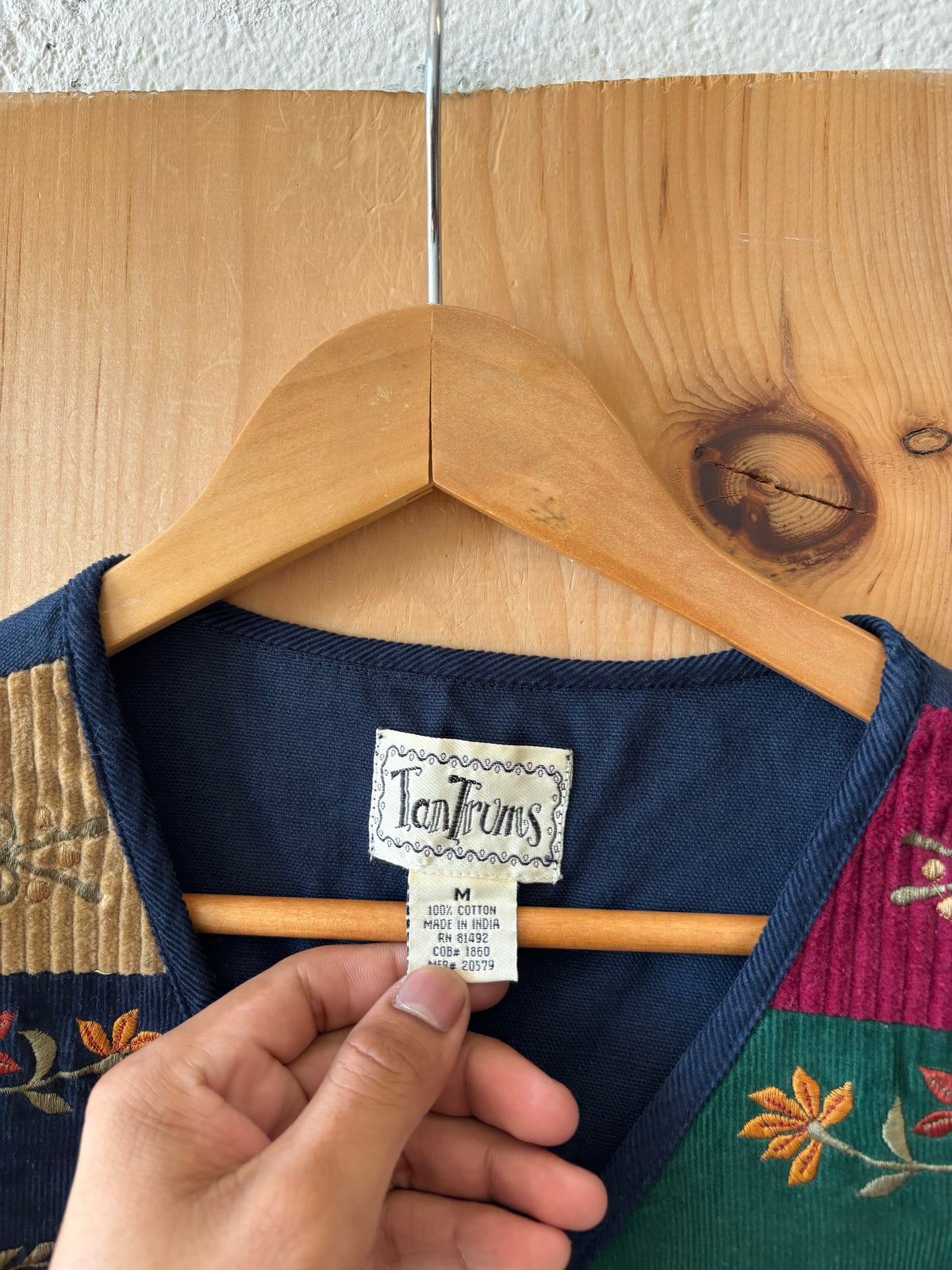 Vtg Corduroy Fall Vest : M