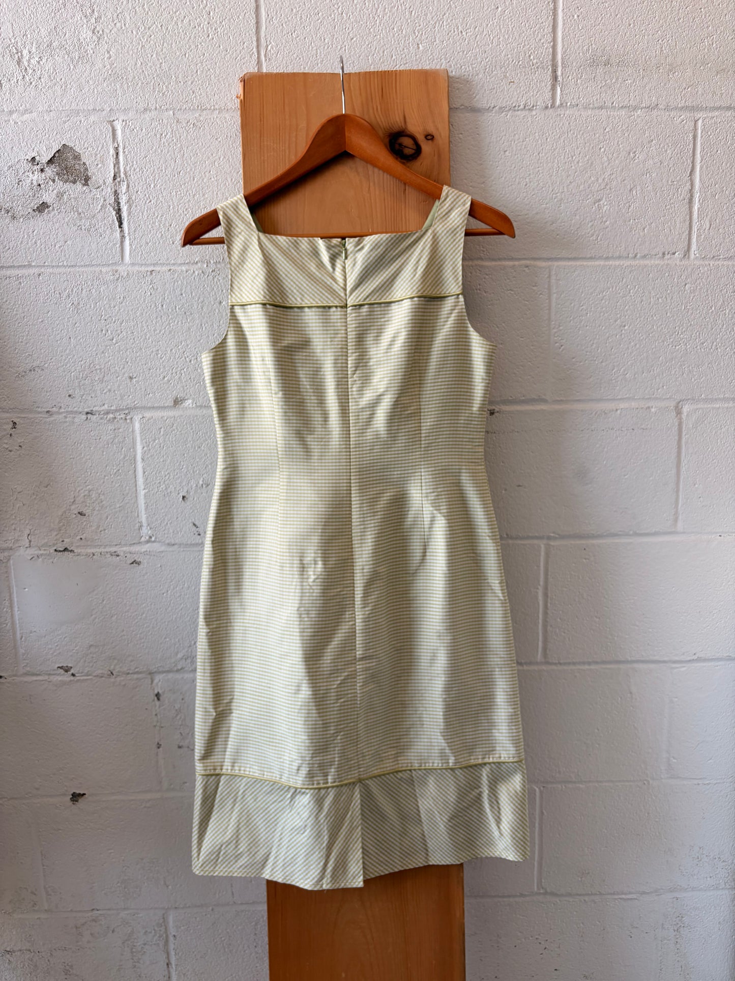 Green Silk Gingham Dress : 4