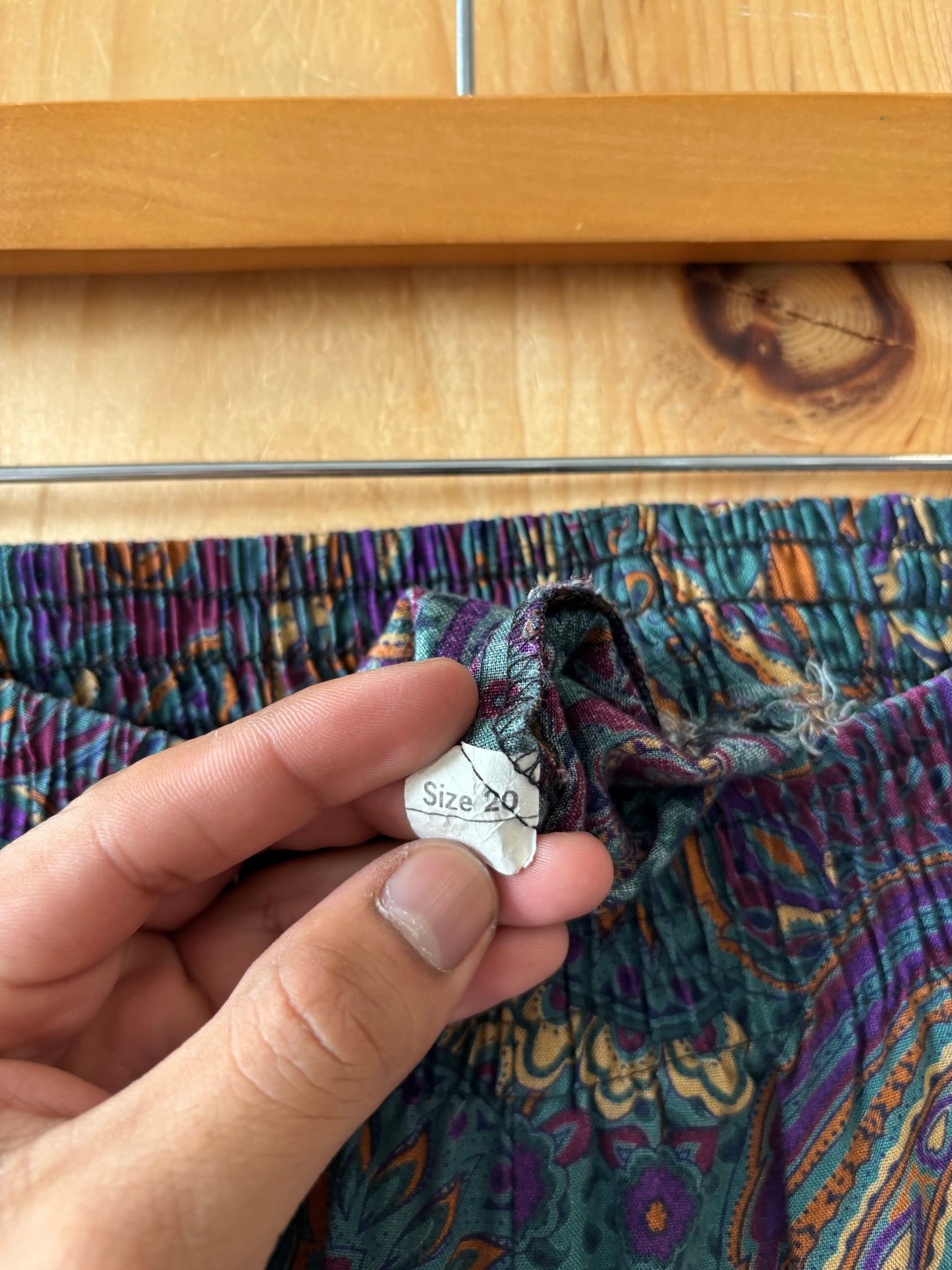 Wide Leg Paisley Pants : 32” W