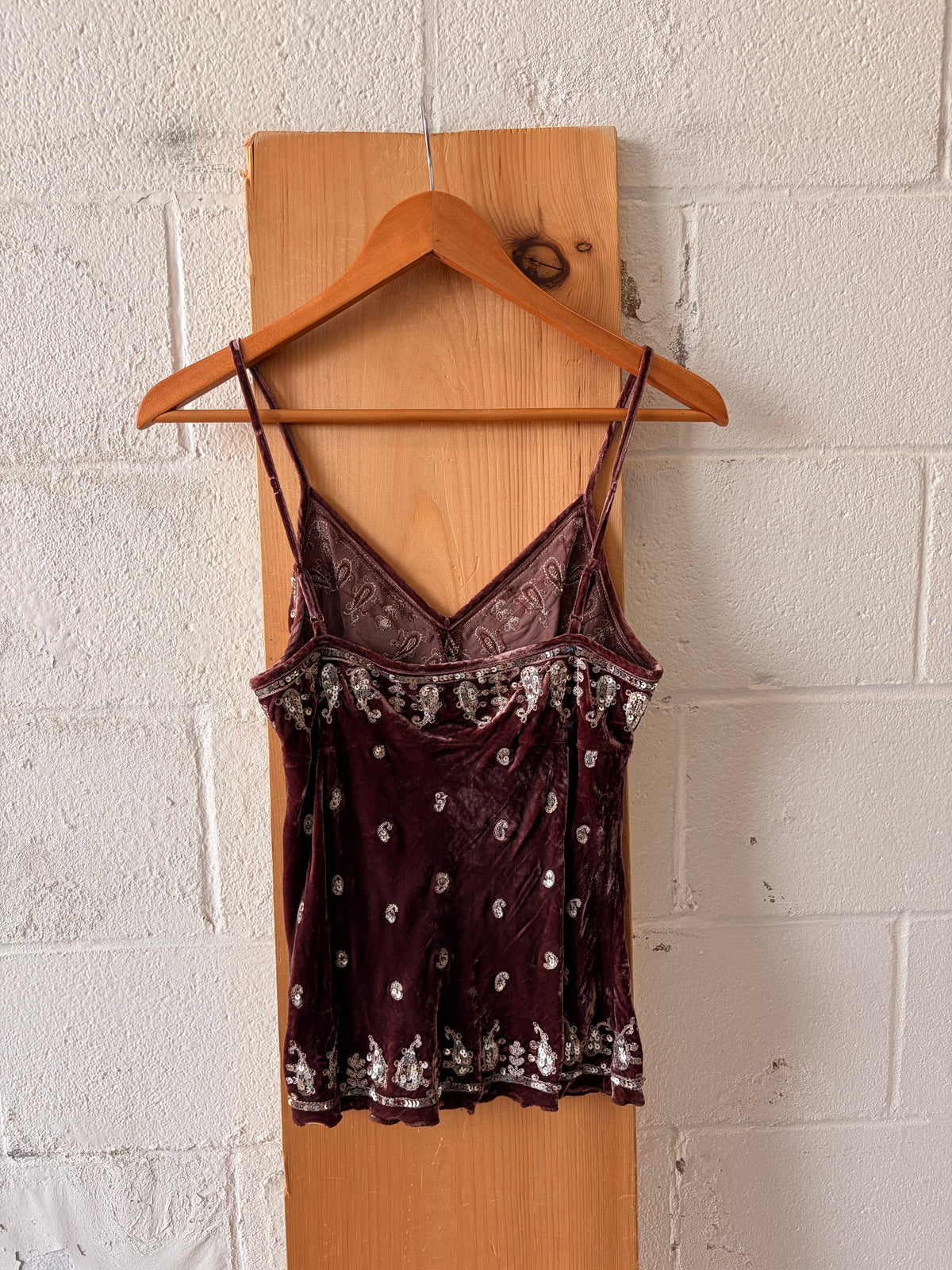 Y2K Velvet Sequins Tank : S