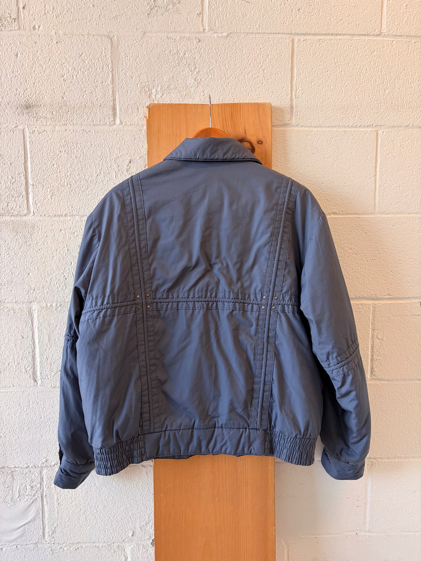 80’s Slate Blue Puffer Coat : L