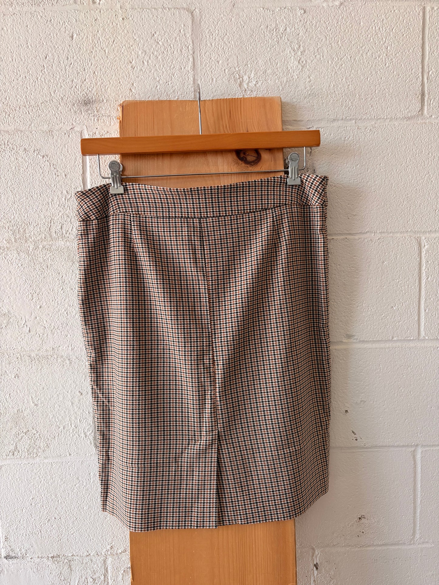 Brown & Black Houndstooth Skirt : 14