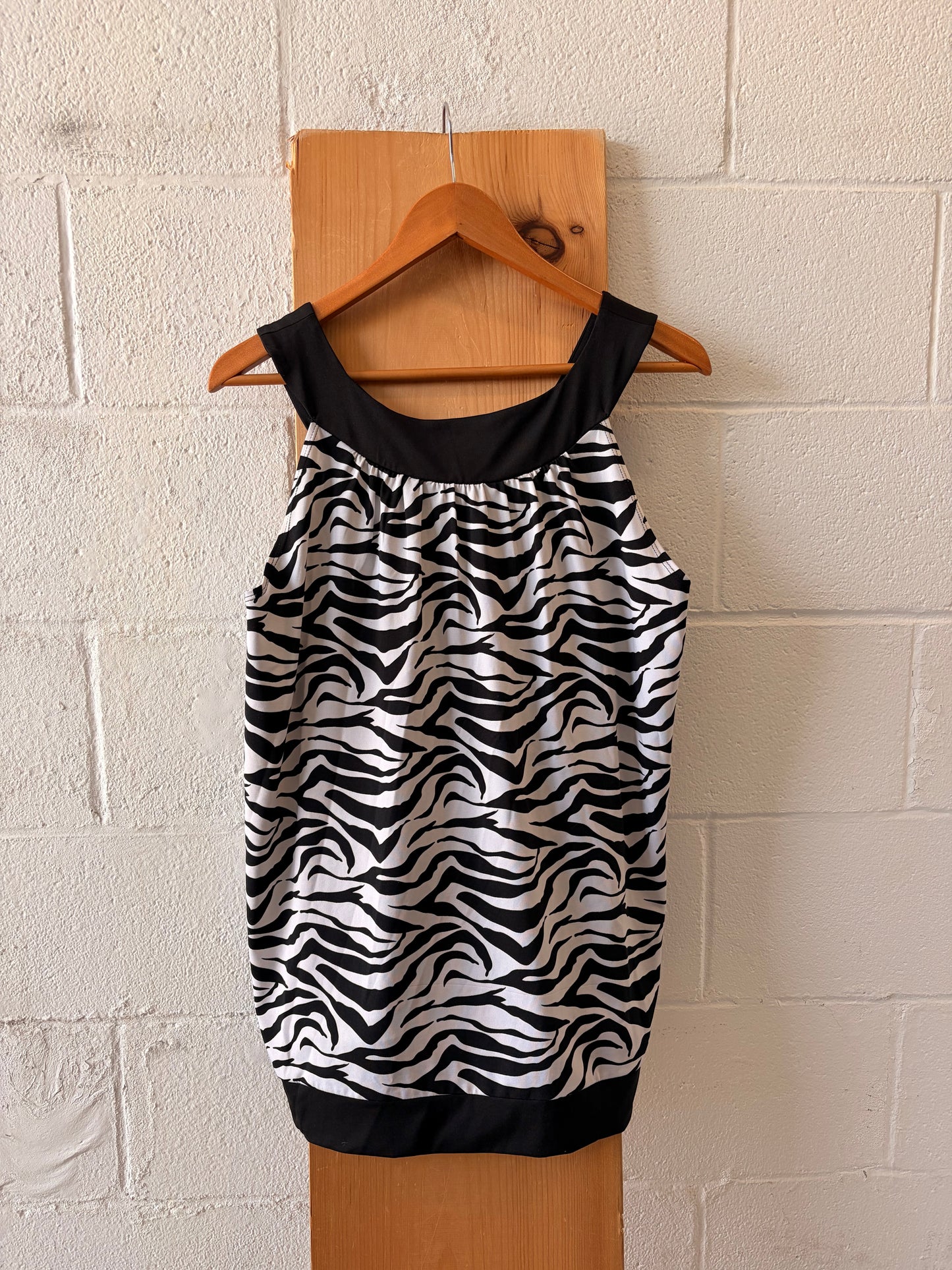 Zebra Print Tank Top : L