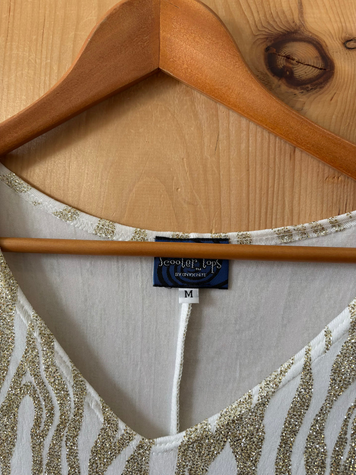 Short Sleeve Sparkle Detail Top : M