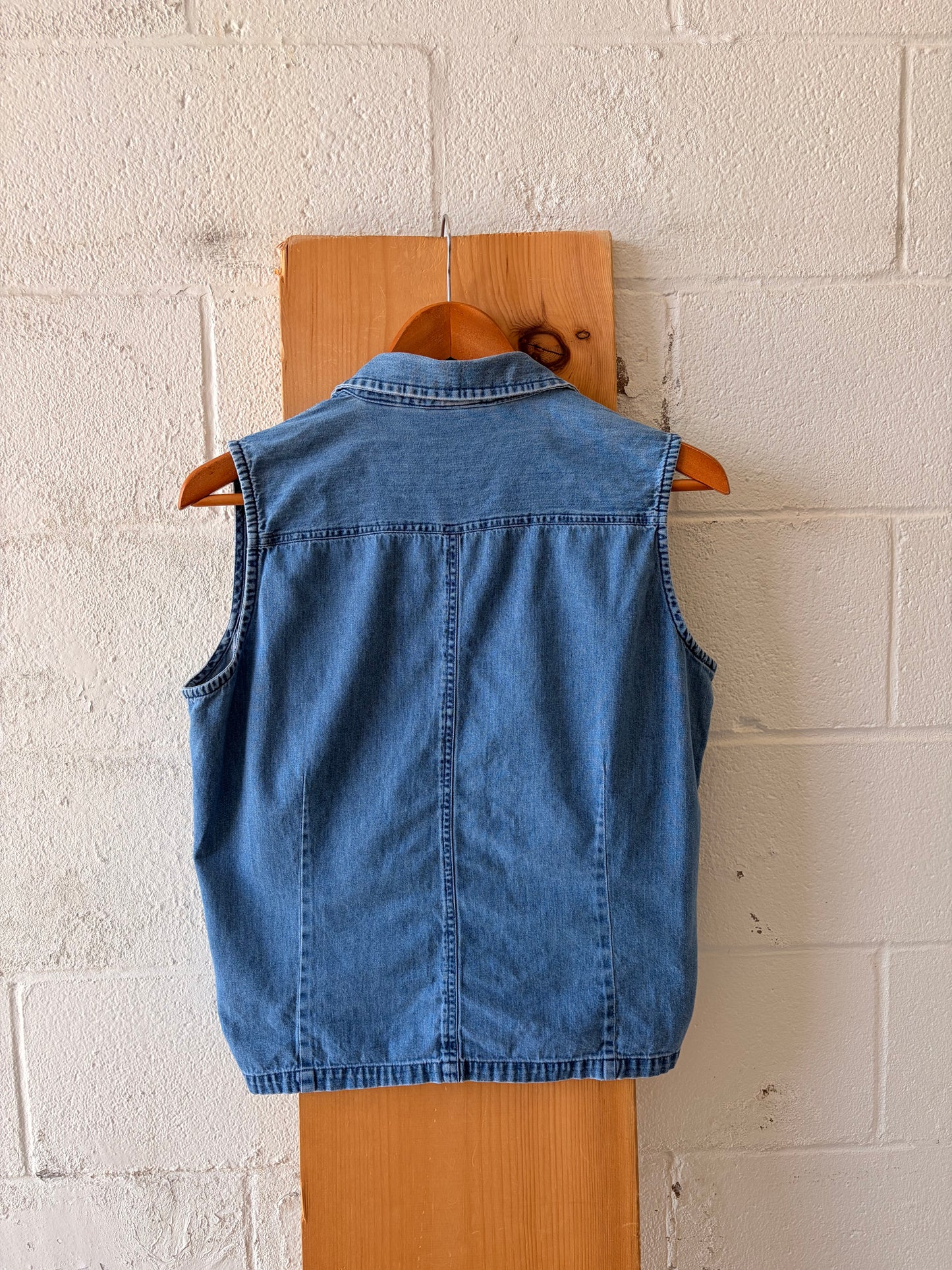 Classic Denim Button Up Tank : L