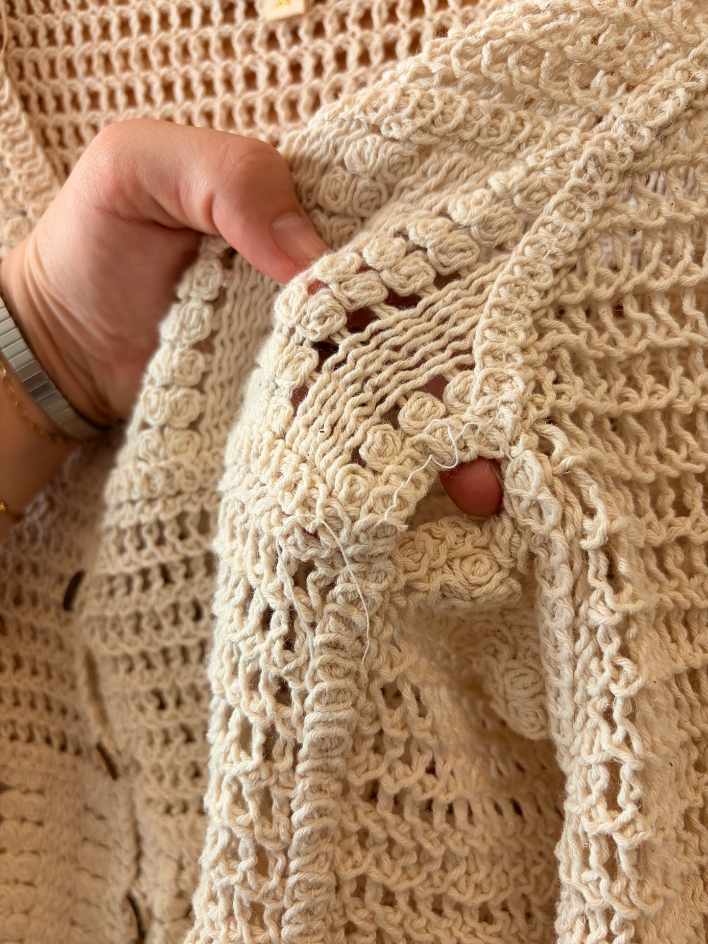 Cropped Knit Cardigan : XS