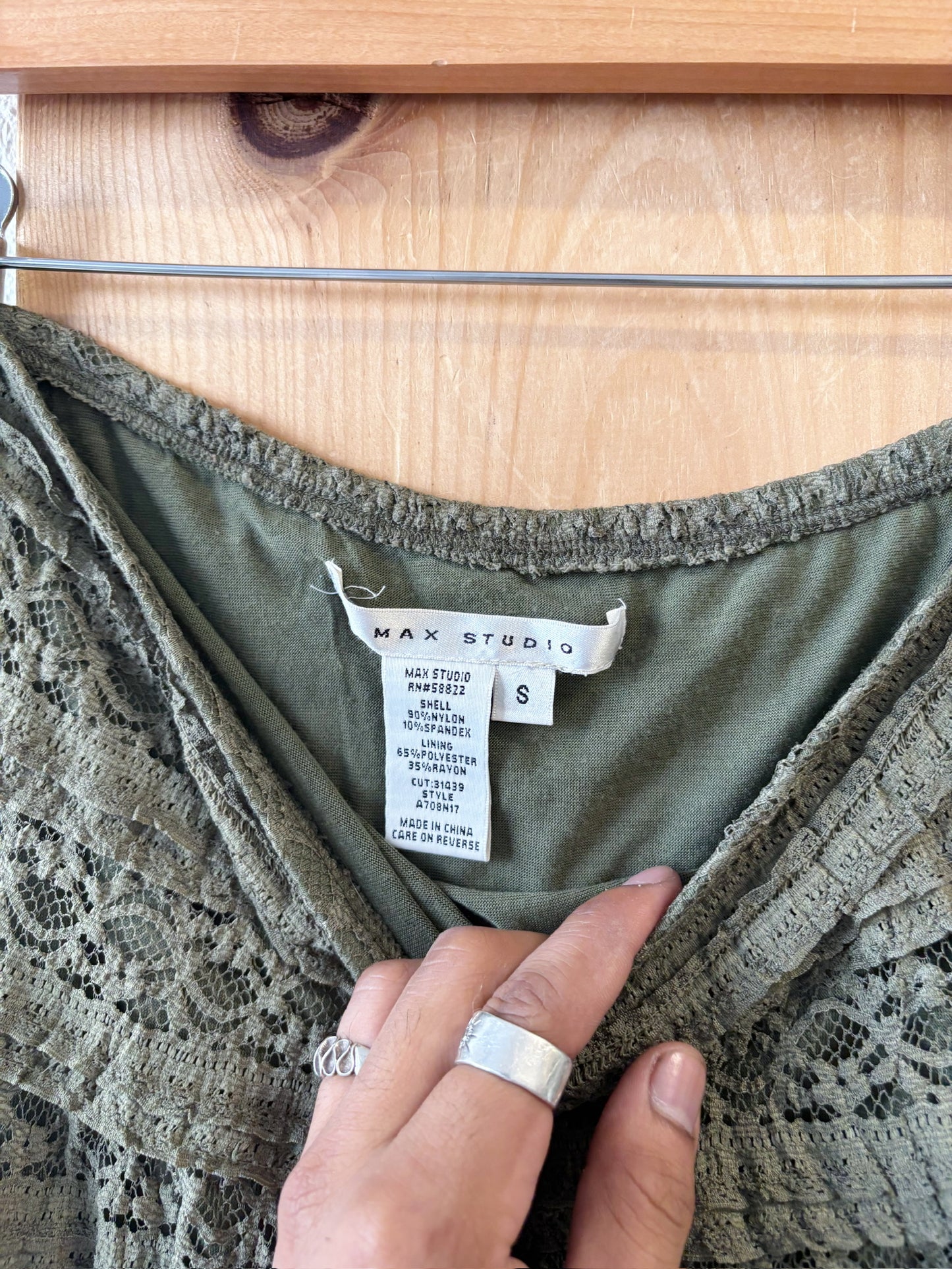 Green Lace Skirt : S