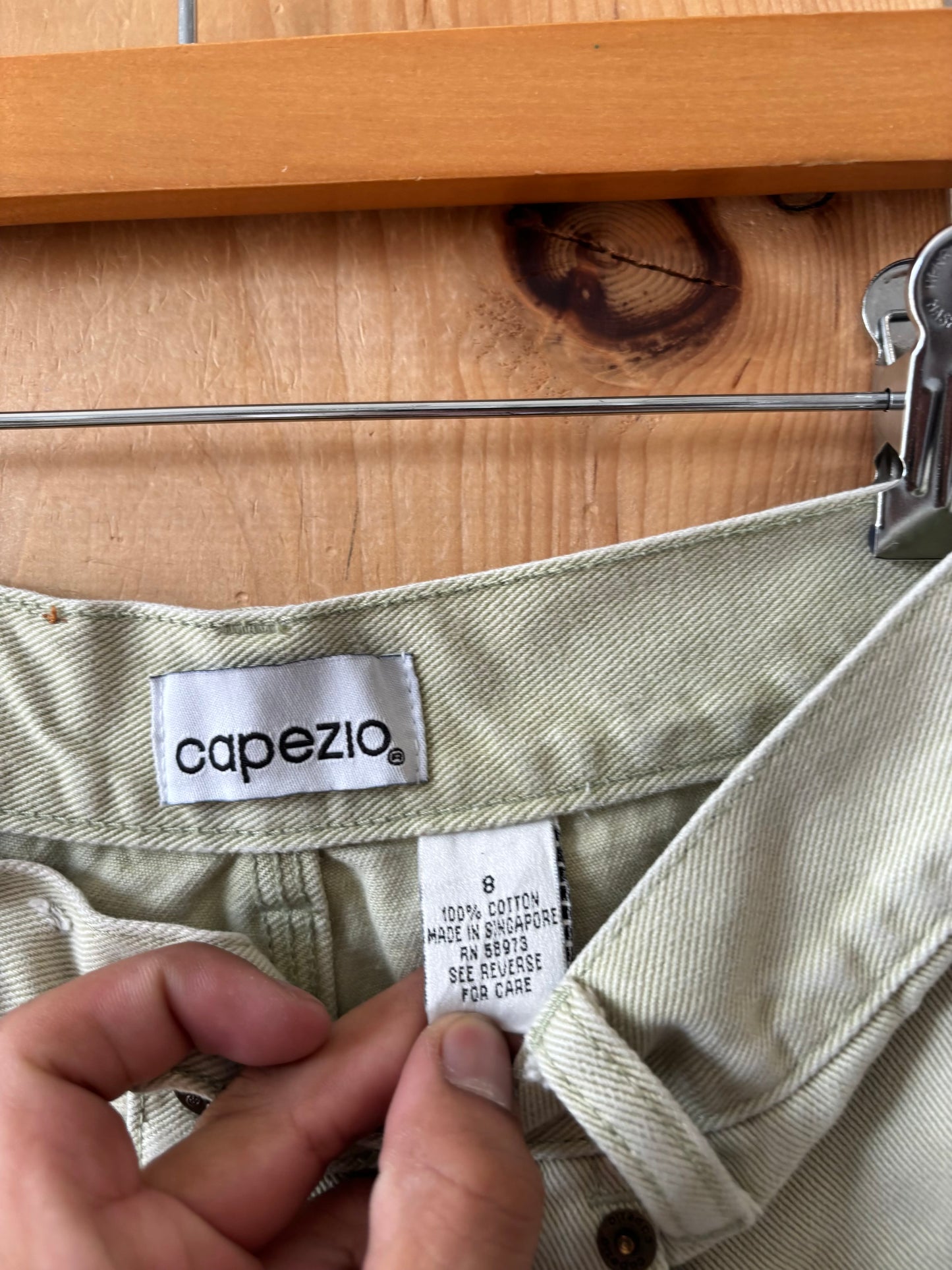 Vtg Green High Waisted Capezio Shorts : 26” W
