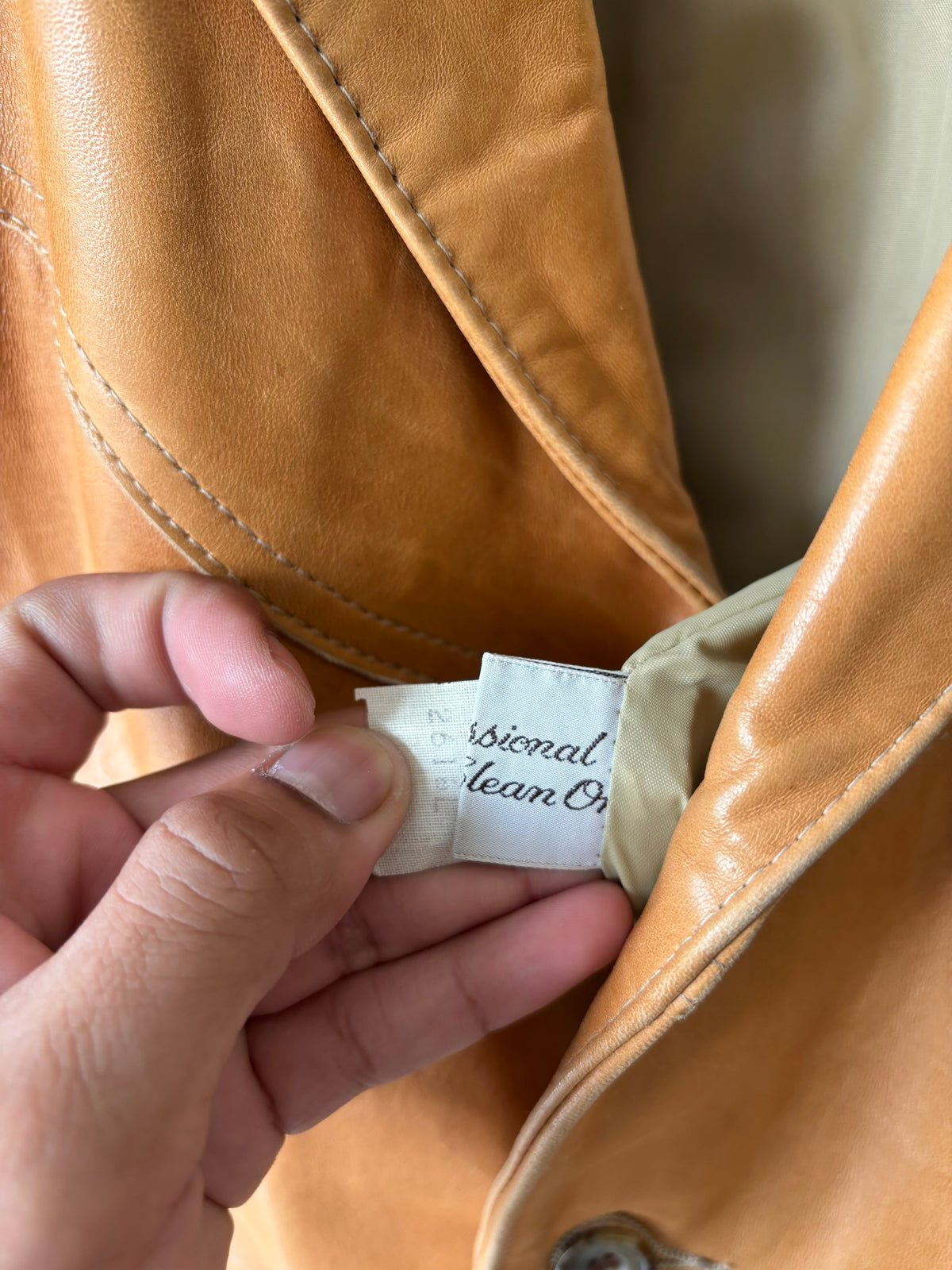 Vtg Leather Western Blazer Jacket : ~L