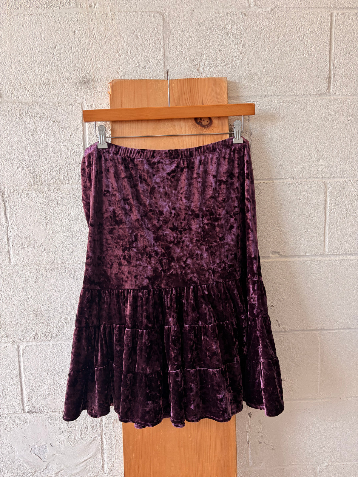 Purple Velvet Skirt : XL
