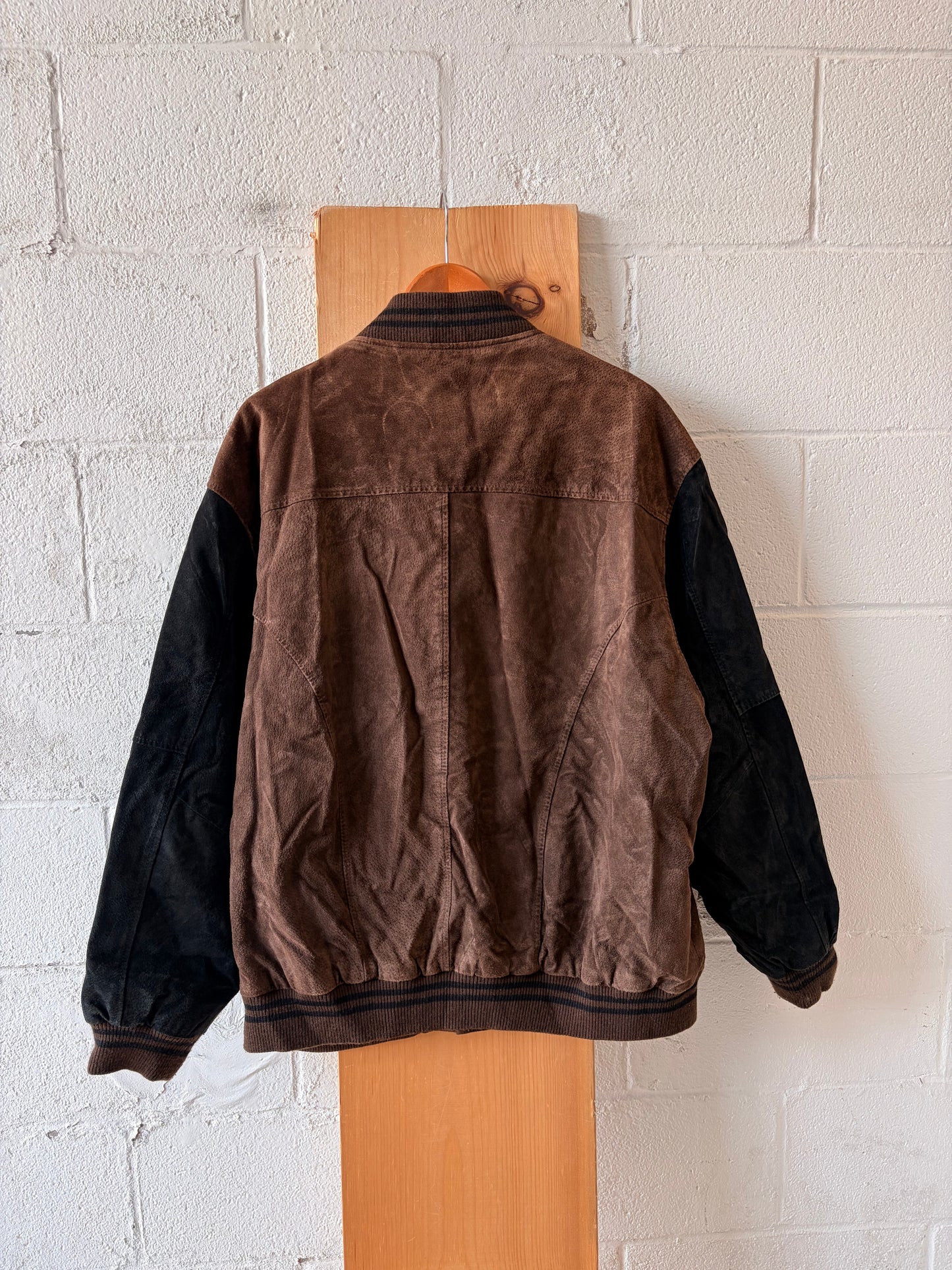 Vtg Boston Harbor Suede Bomber Jacket: XXL (Local Pick Up Only)