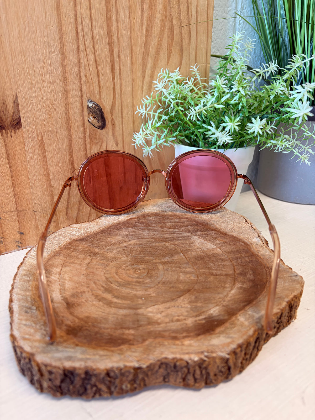 Round Raspberry Sunglasses (Local Pick Up Only)