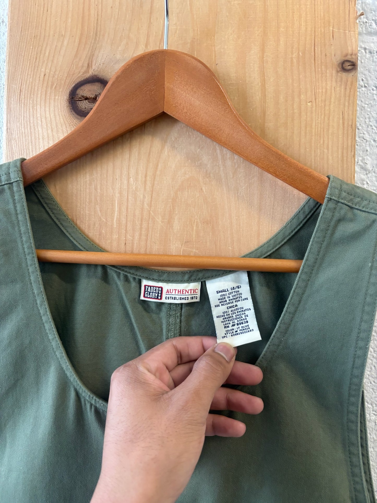 Vtg Olive Green Jumper : S