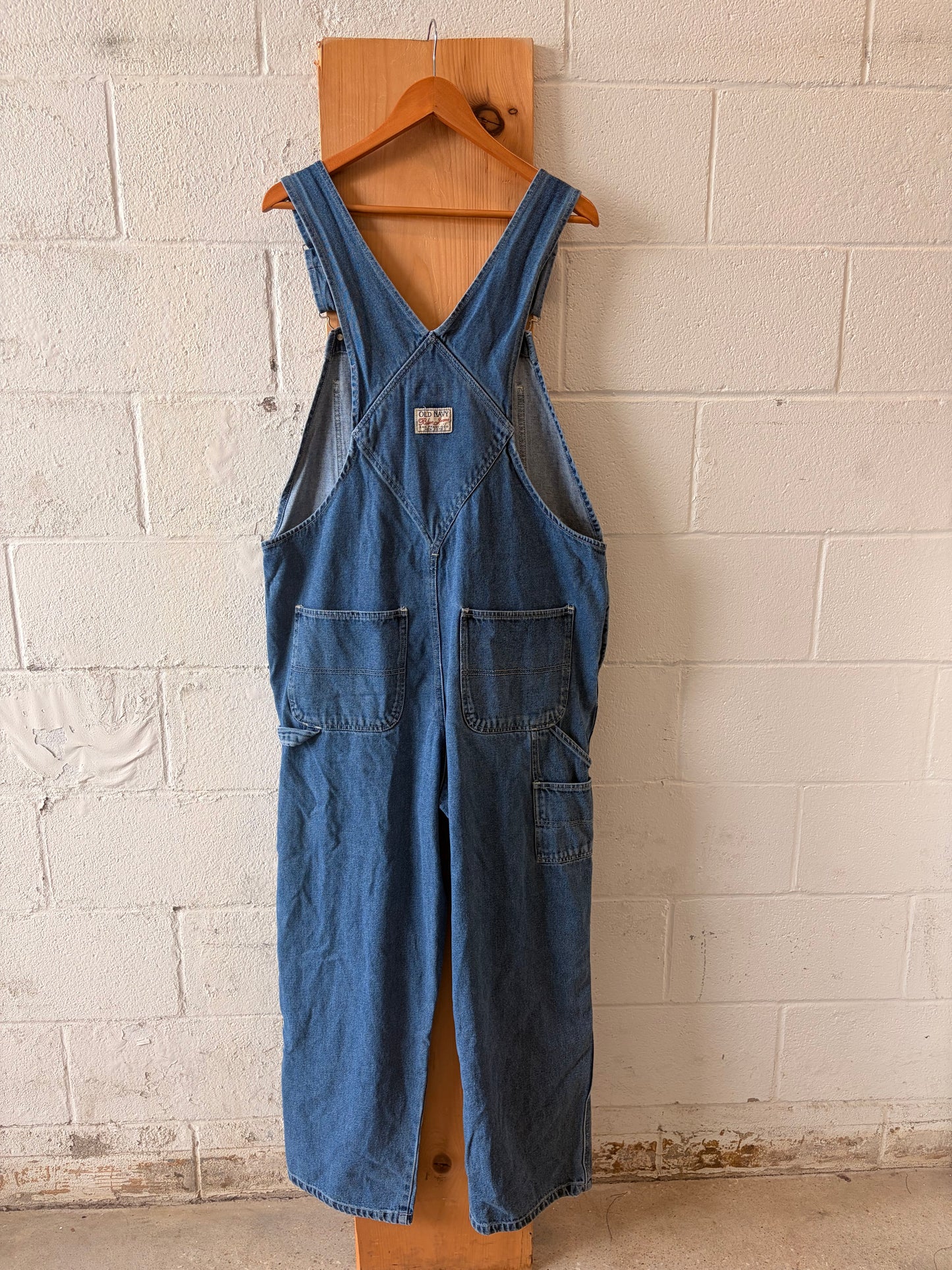 ‘00 Distressed Old Navy Overalls : L
