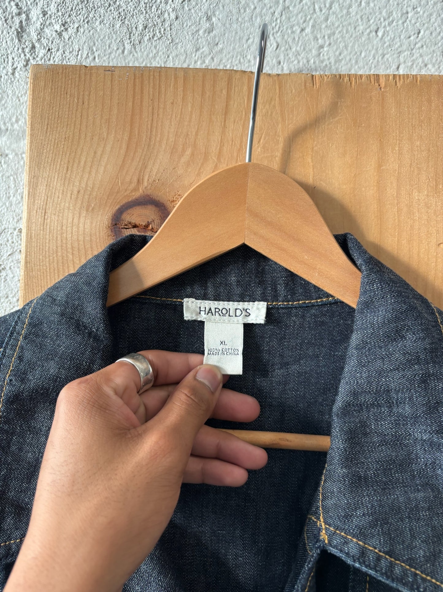 Denim Trench Coat : XL