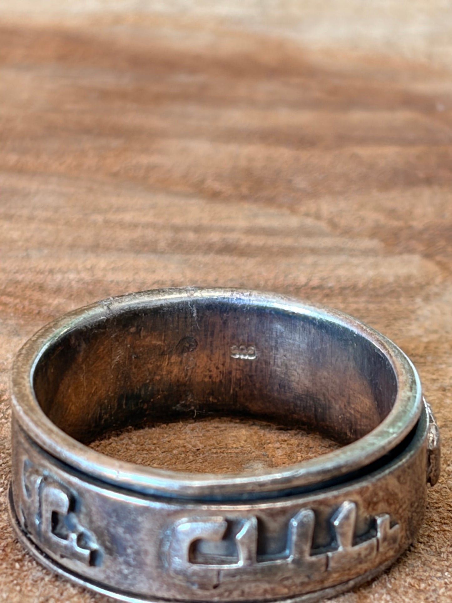 925 Silver Spinner Ring : Size 11