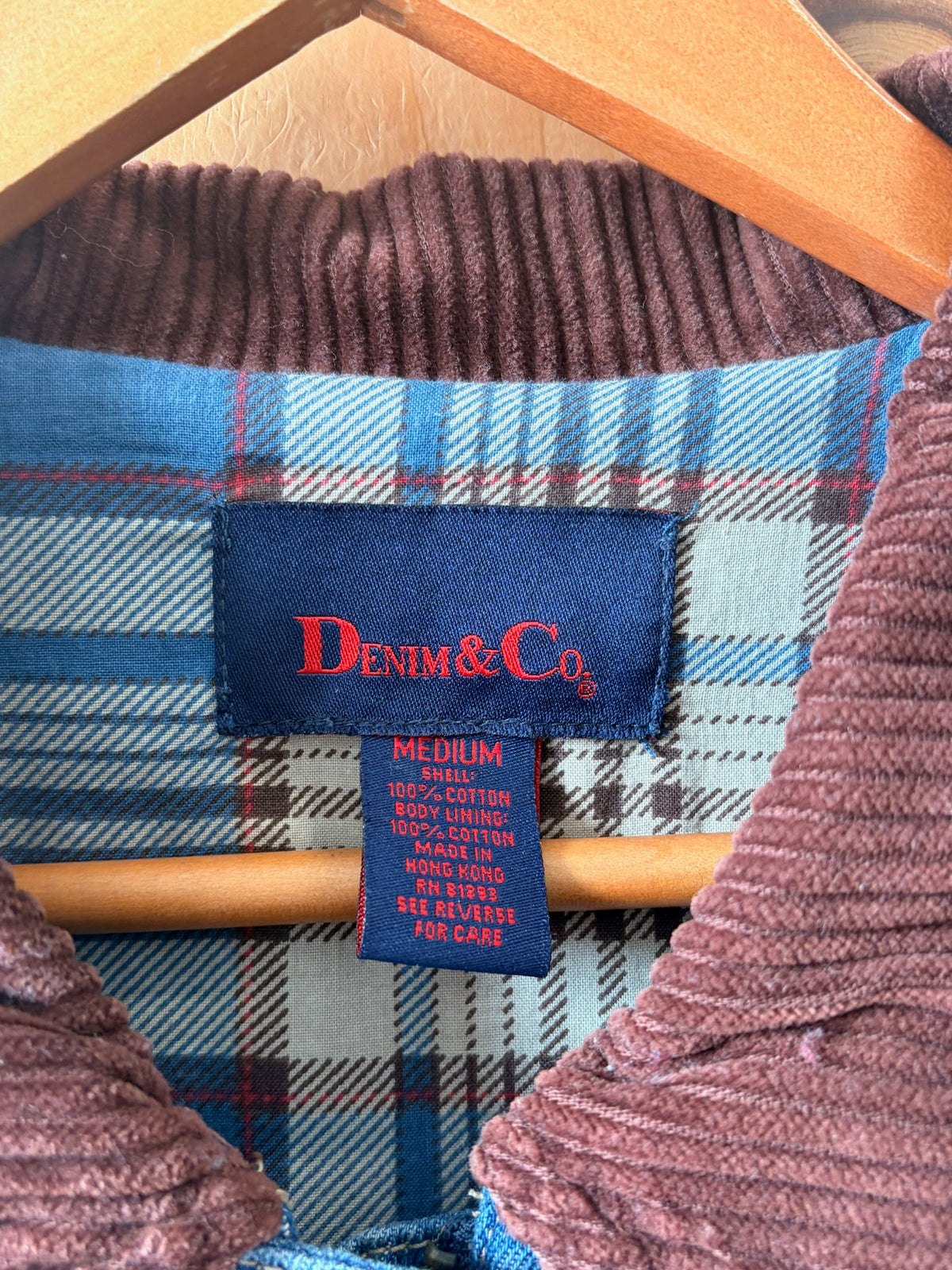 Denim Corduroy Collar Chore Coat : M
