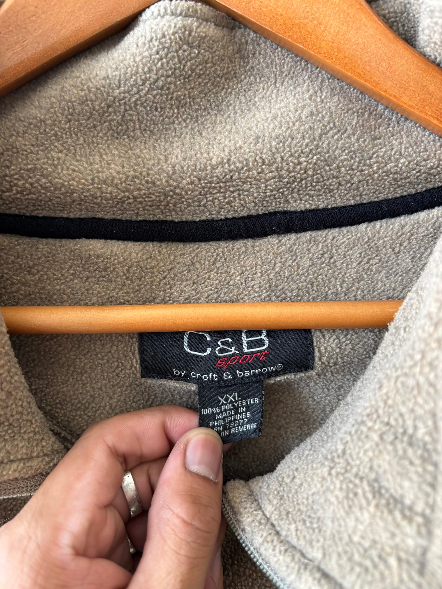 Vtg Deer 1/4 Zip : XXL
