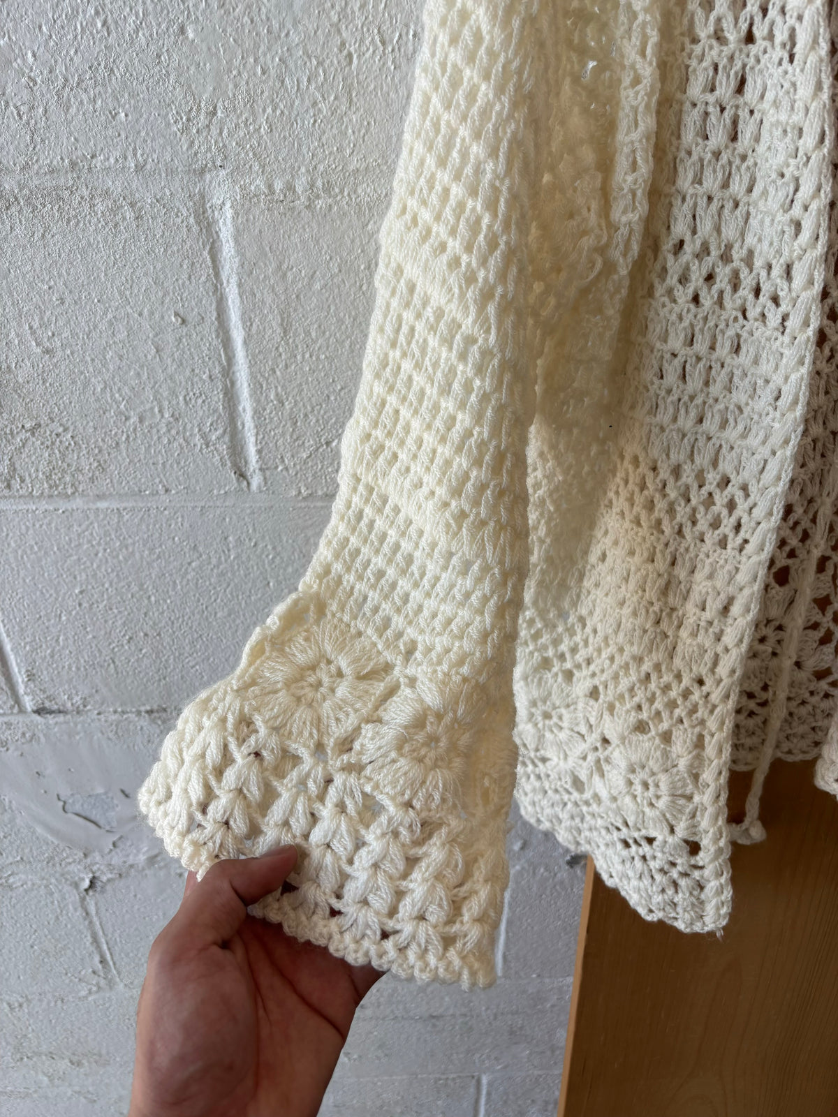 Handmade Open Front Crochet Cardigan : One Size Fits Most