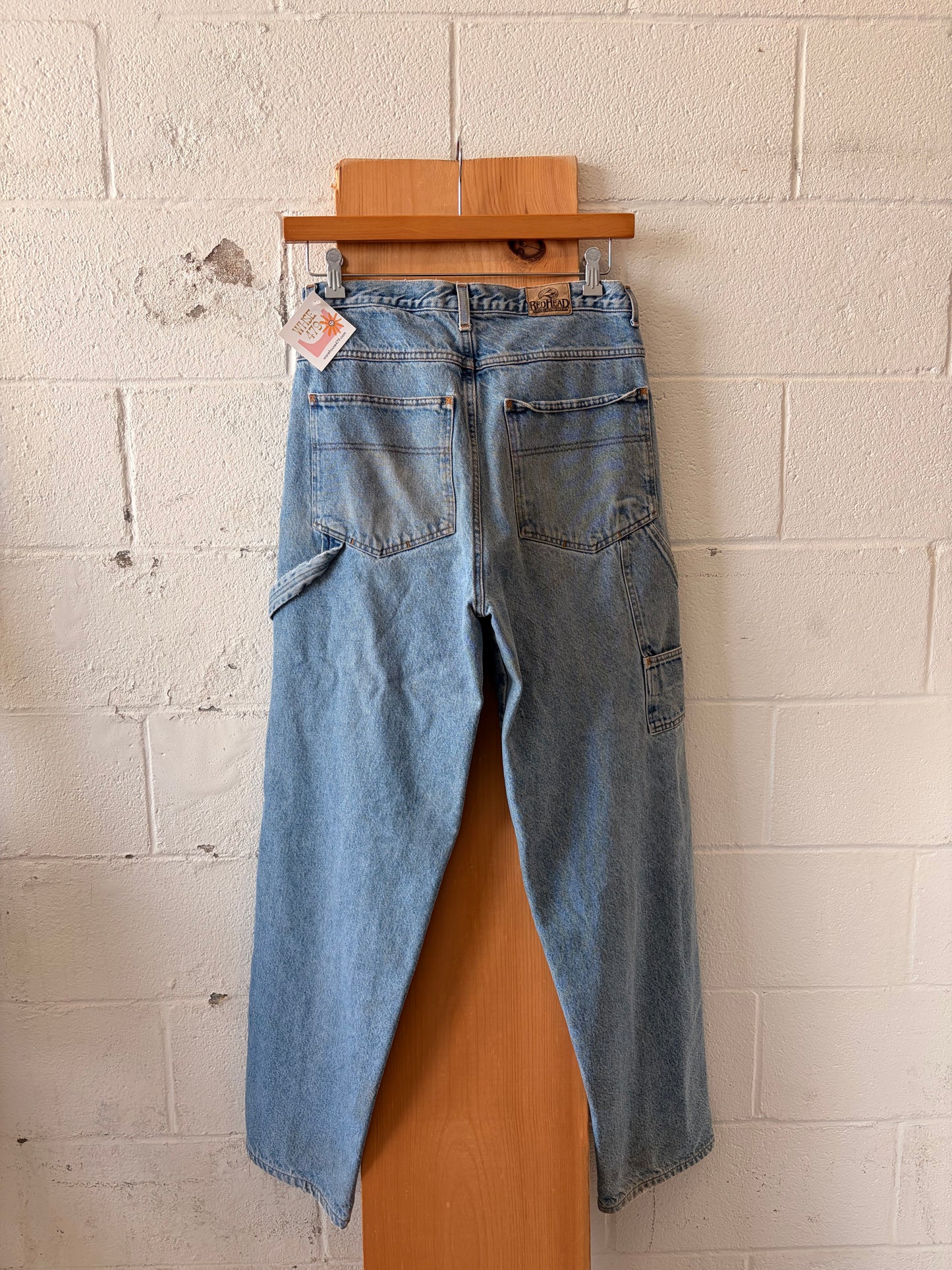 Distressed Flannel Lined Carpenter Jeans : 32”W