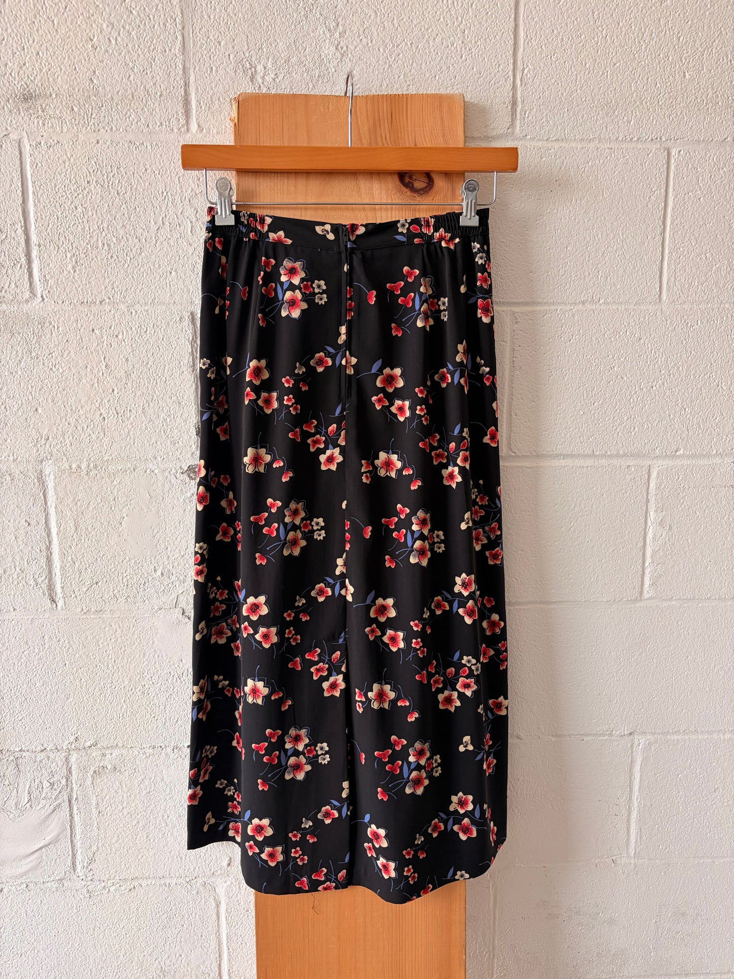 Vtg Floral A-Line Skirt : PS