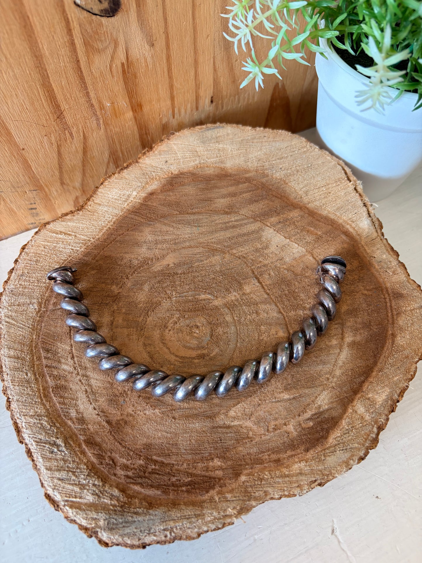 925 Silver Macaroni Link Bracelet