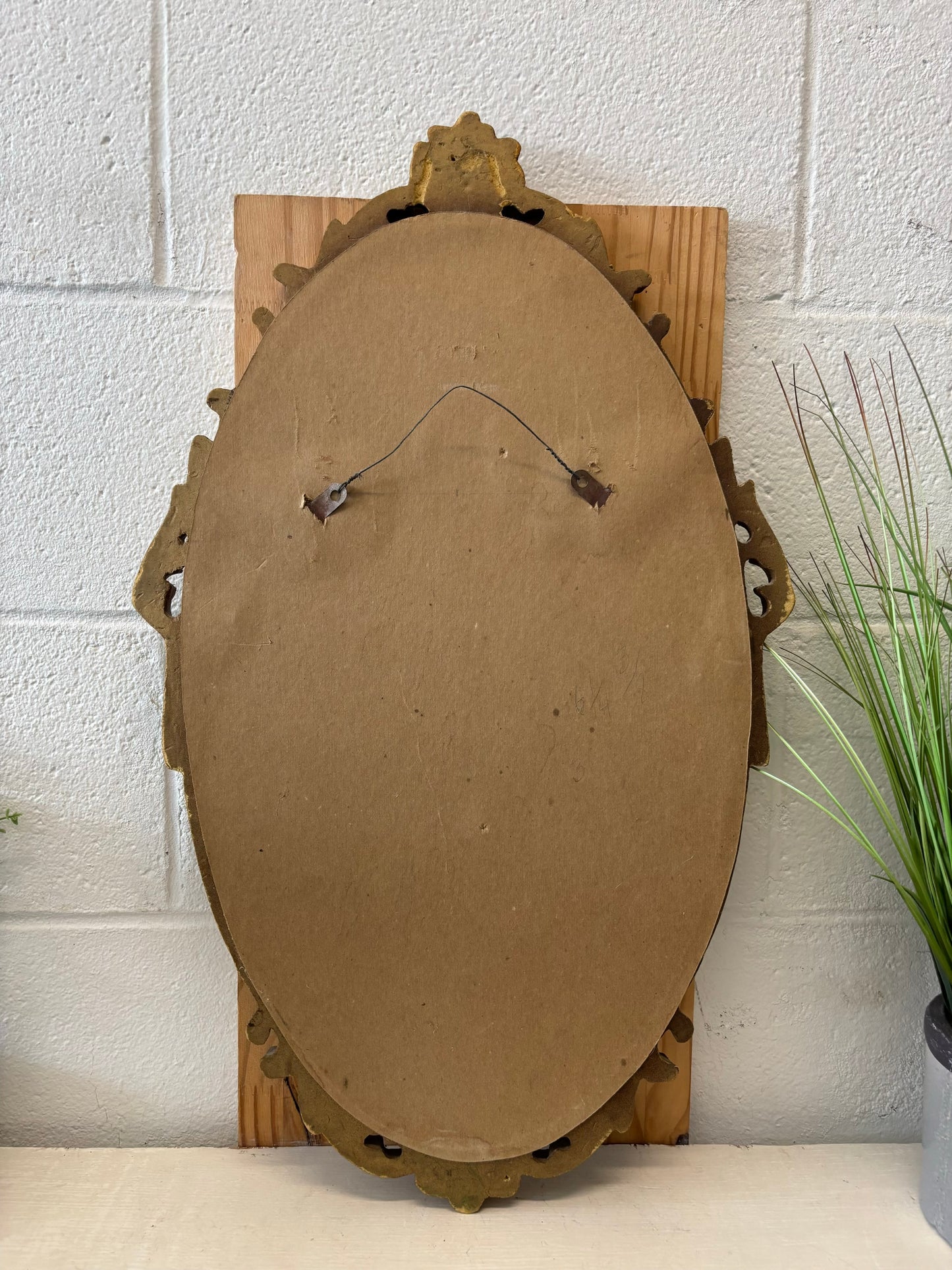 Vtg Gold Tone Ornate Mirror (Local Pickup Only)