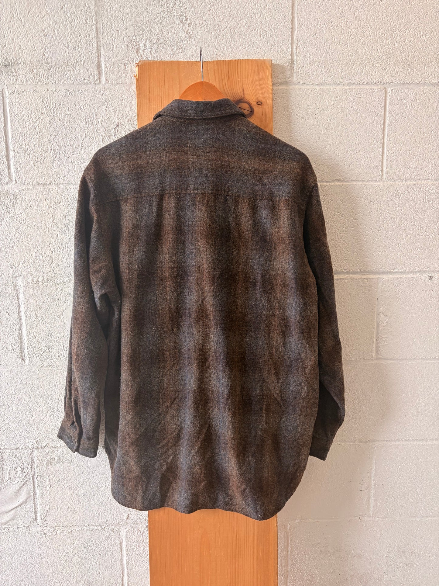 Vtg Alaska Brown Flannel : XL