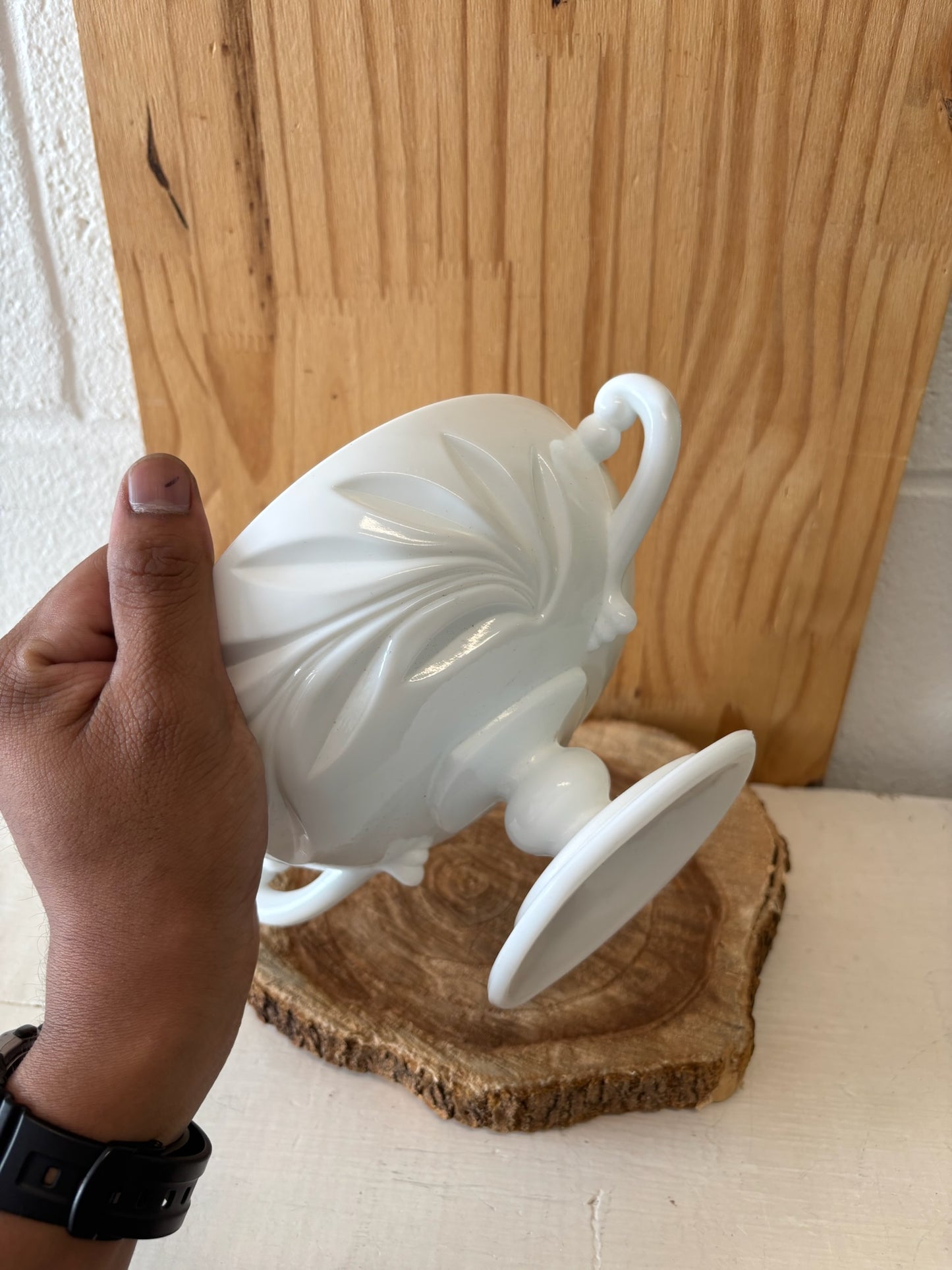 Milk Glass Pedestal Bowl (Local Pick Up Only)