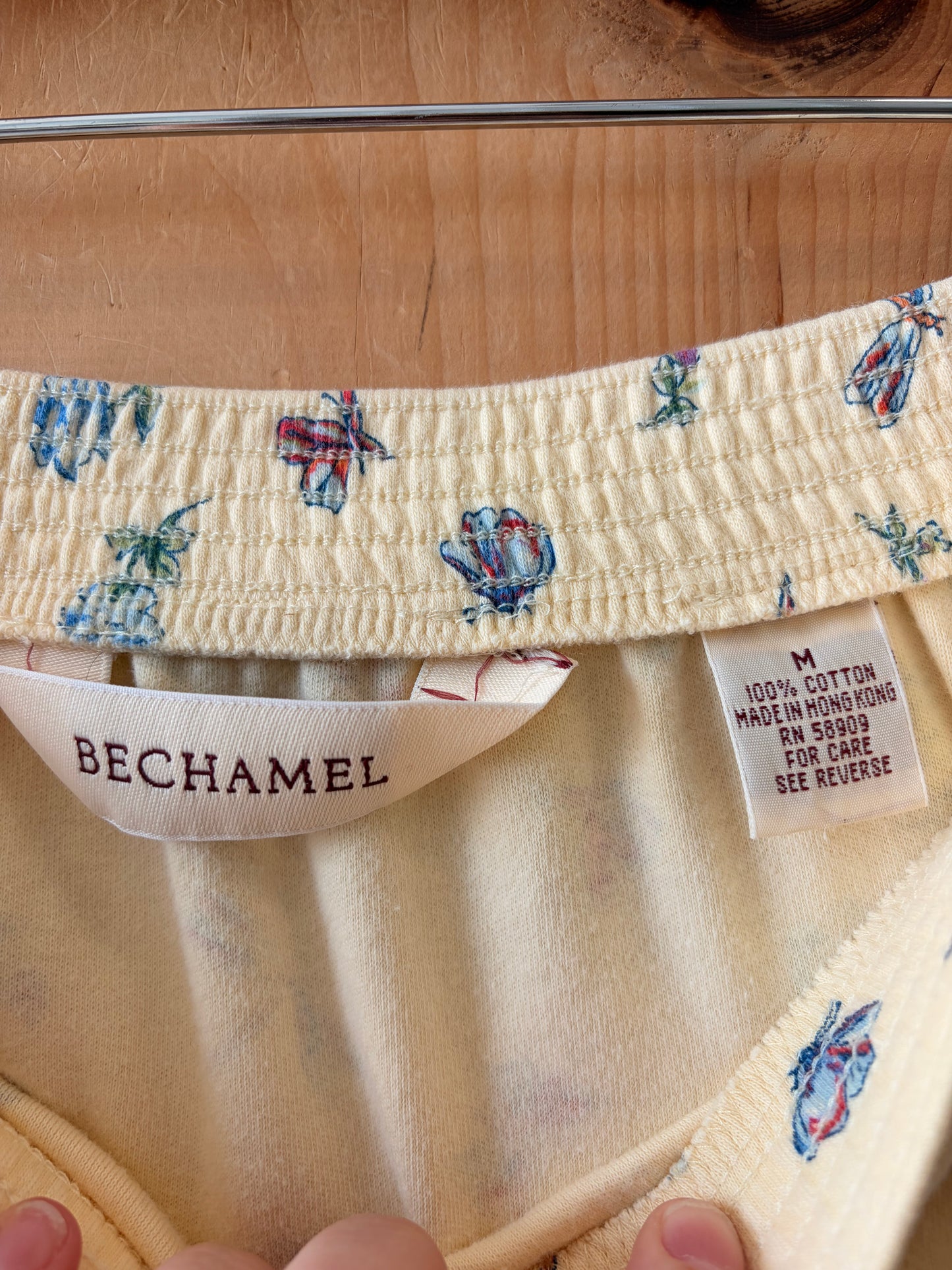Yellow Dragonfly Patterned Skirt : M