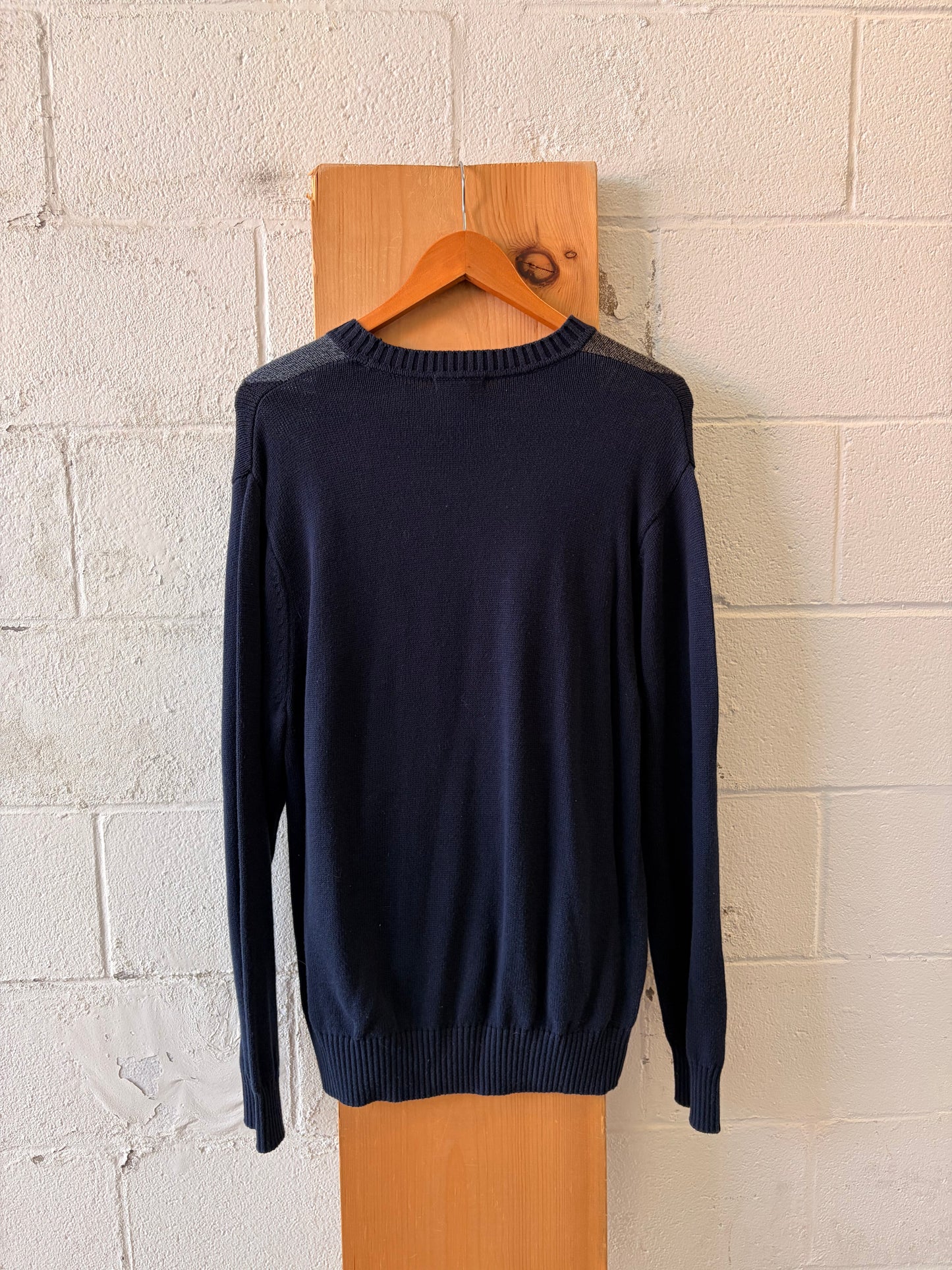 Navy Diamond Patterned Sweater : L