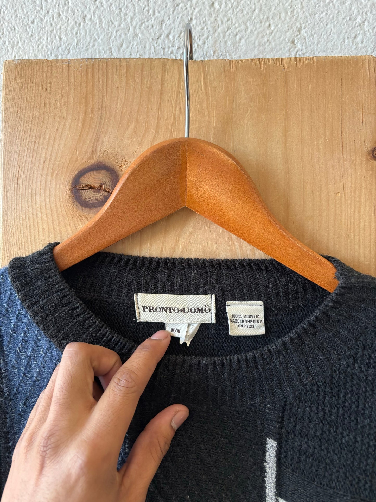 Vtg Knit Sweater : M