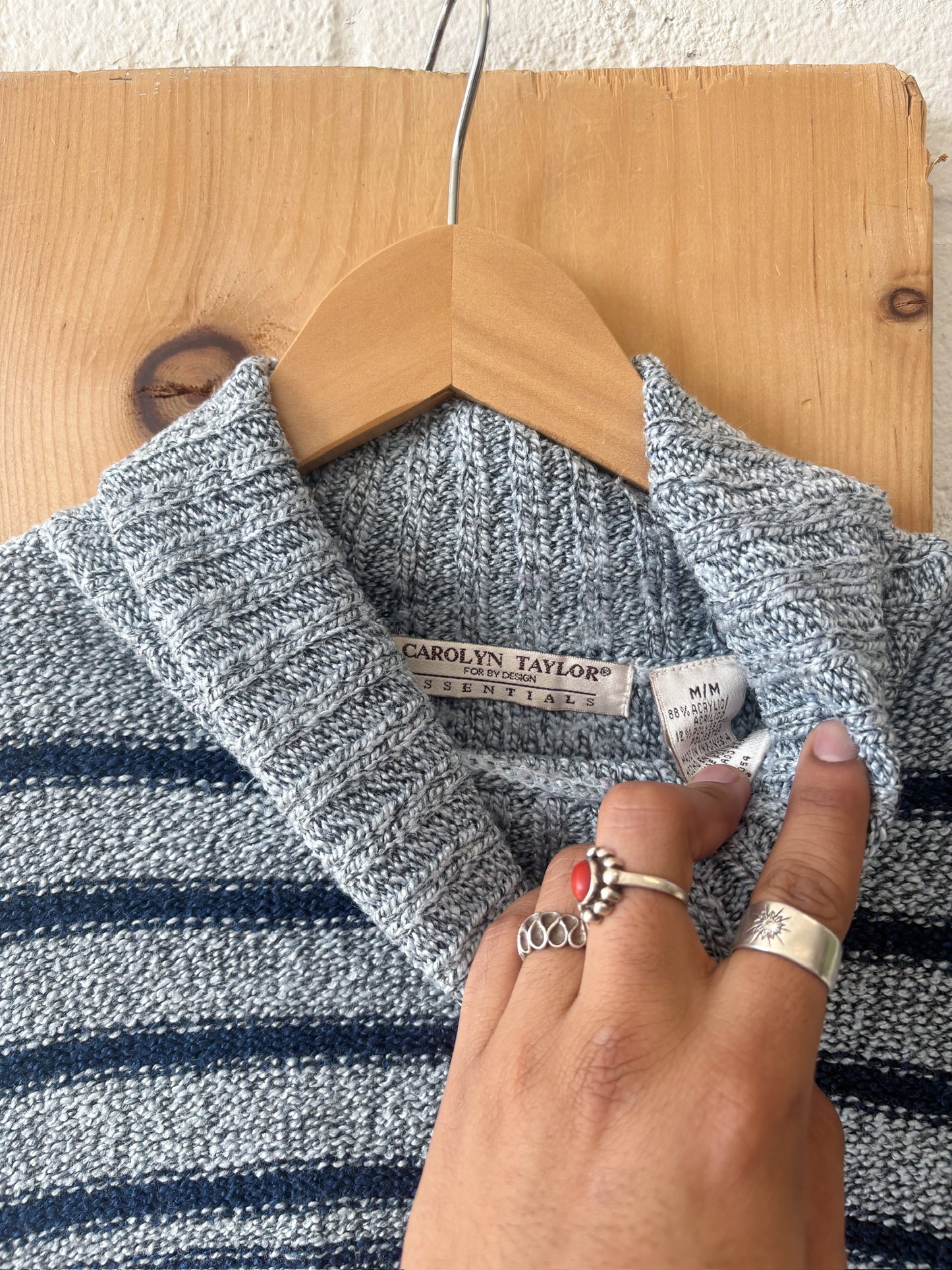 Striped Turtleneck Sweater : M