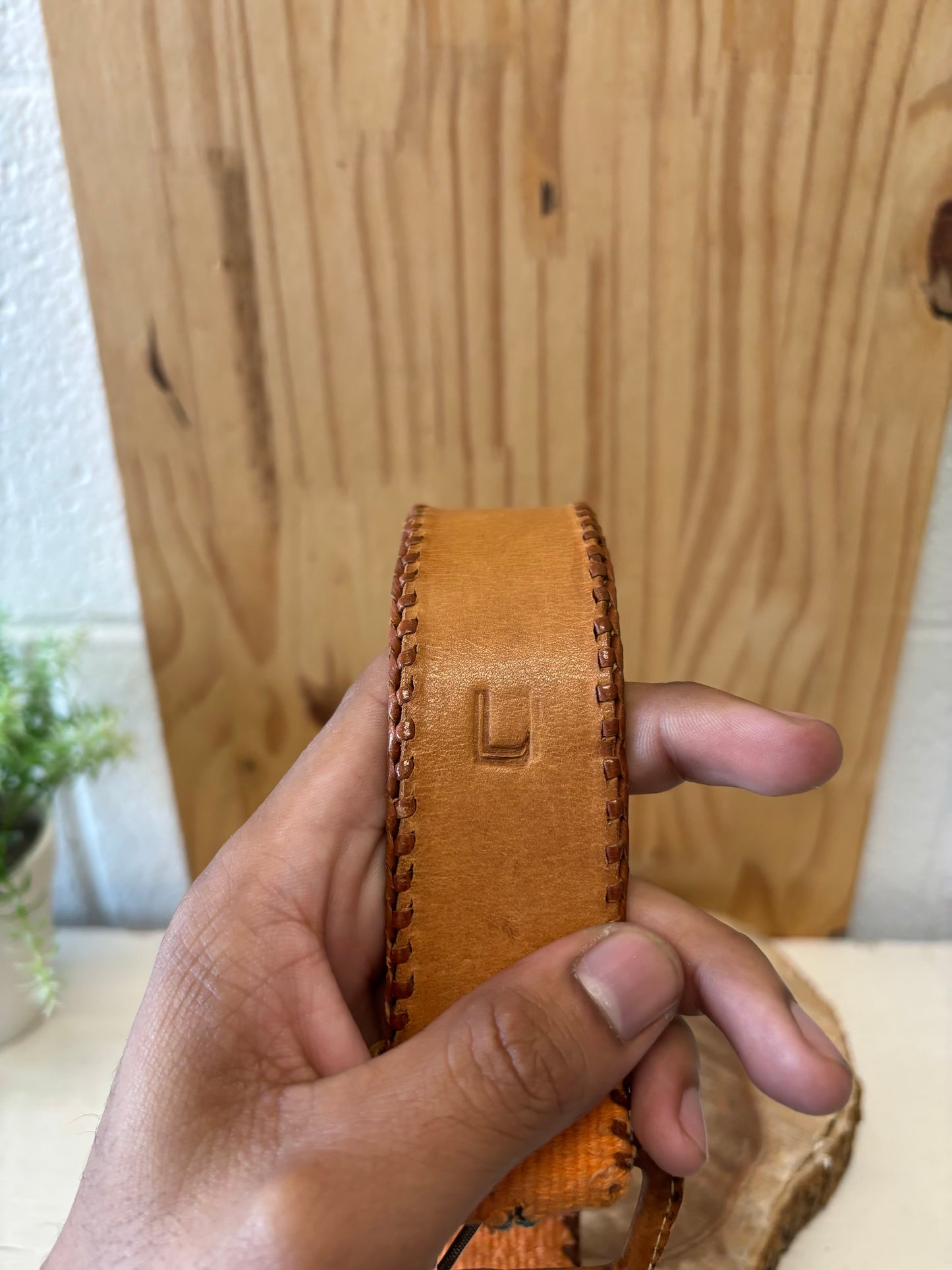 Woven Leather Belt : L