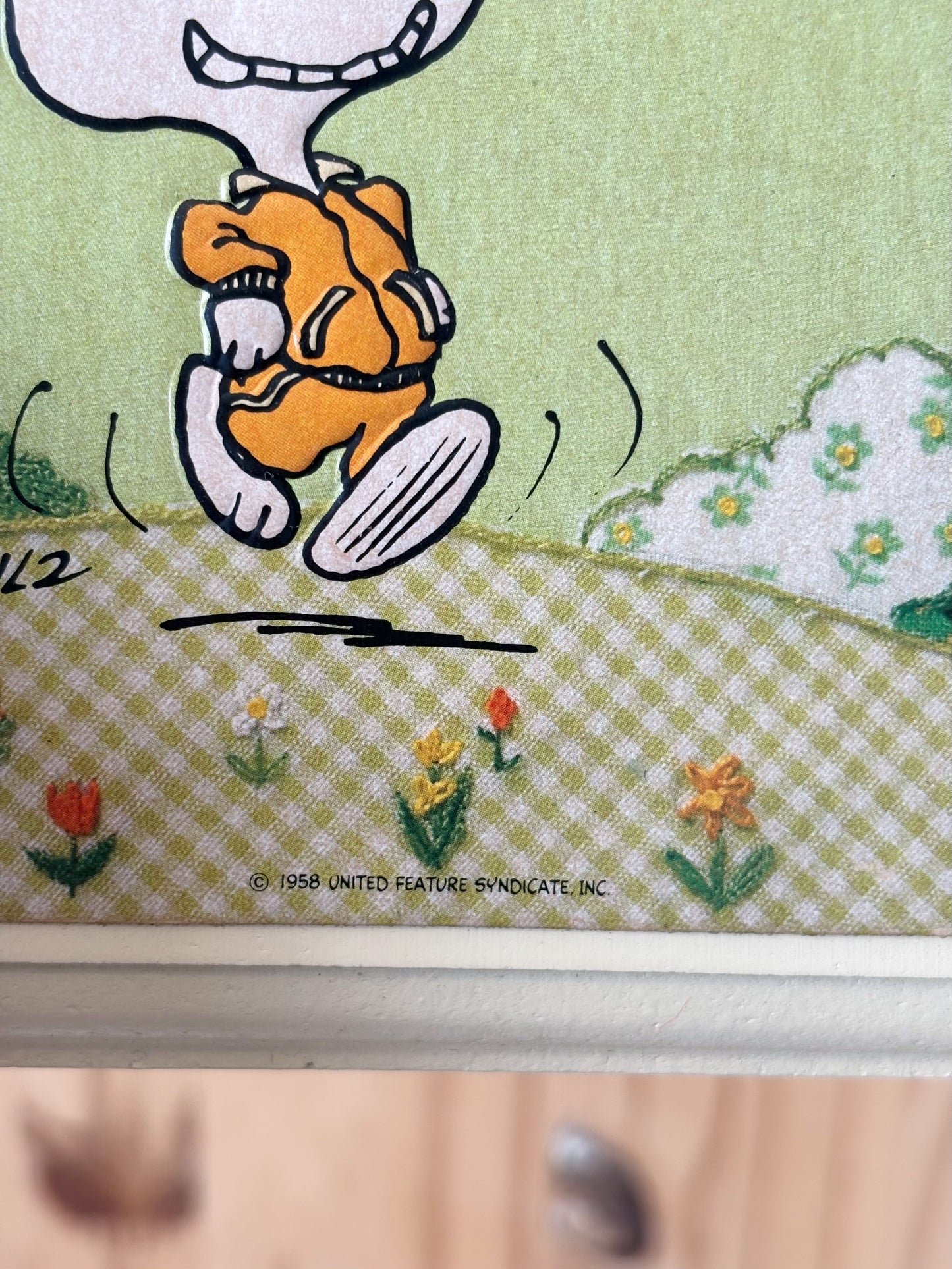 Vtg Snoopy Wall Art