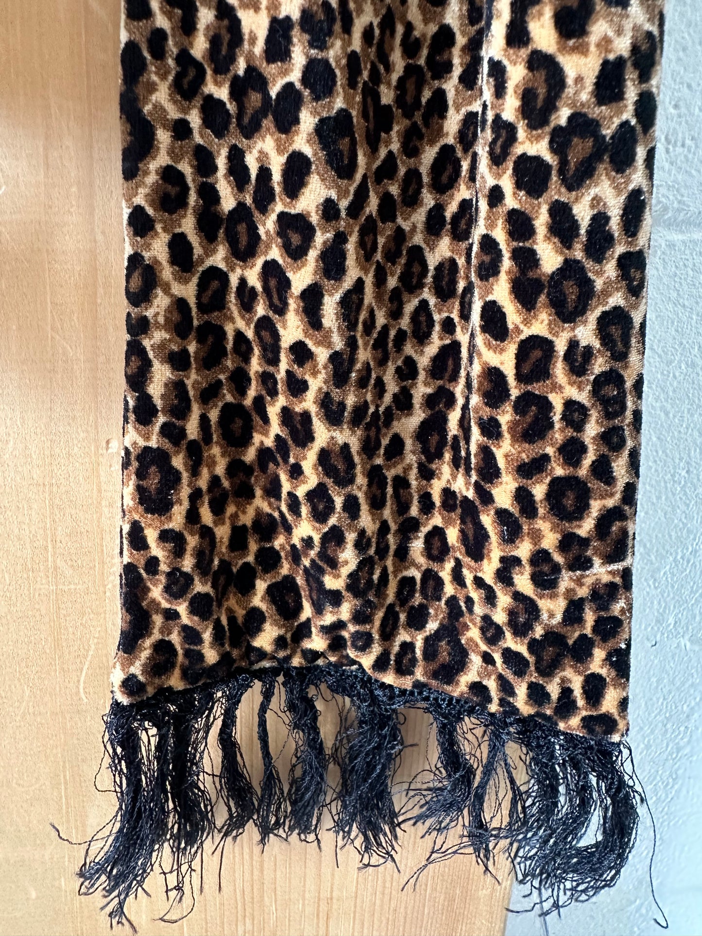 Velvet Leopard Scarf