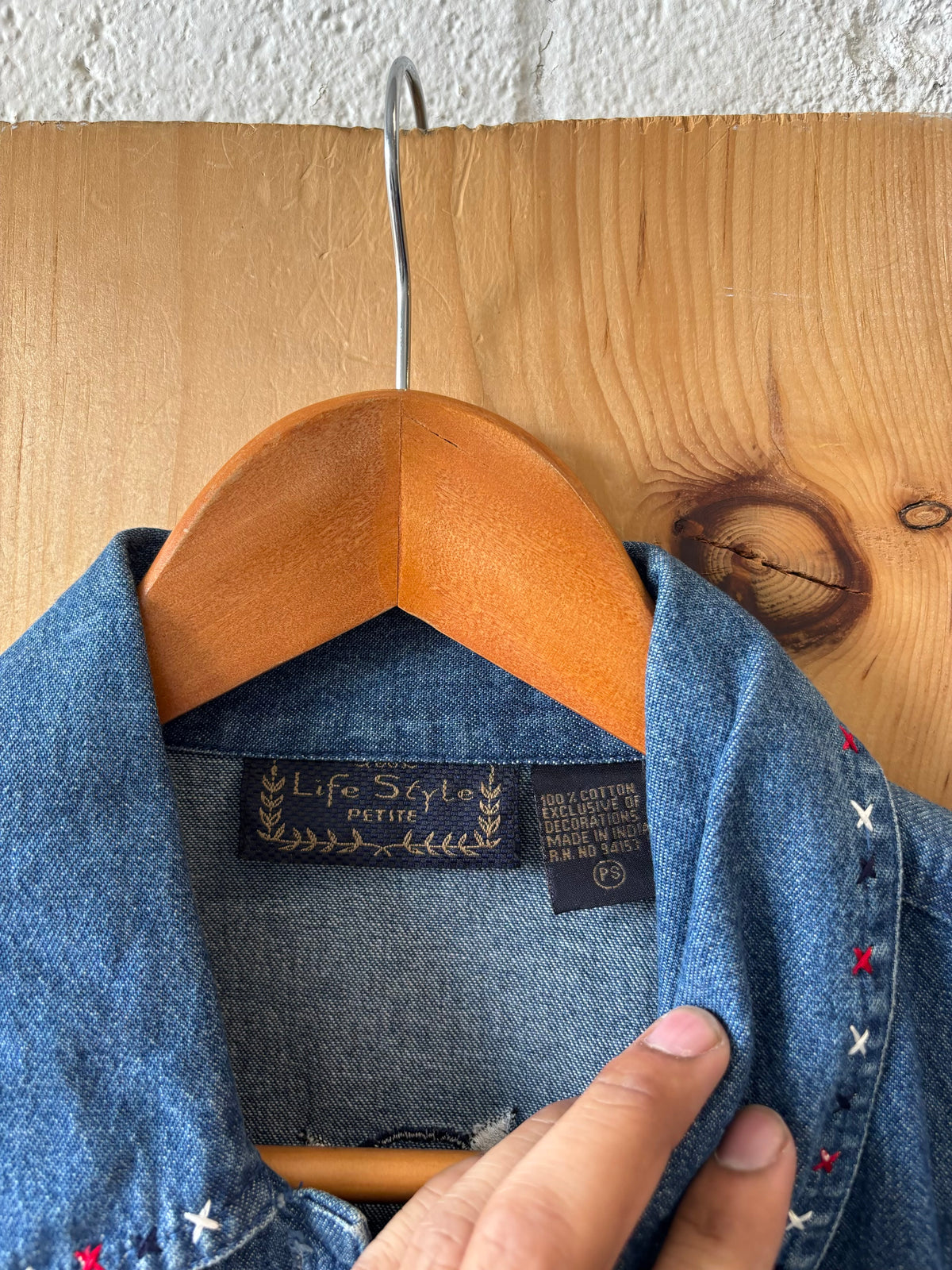 Denim Cat Button Up : Petite S