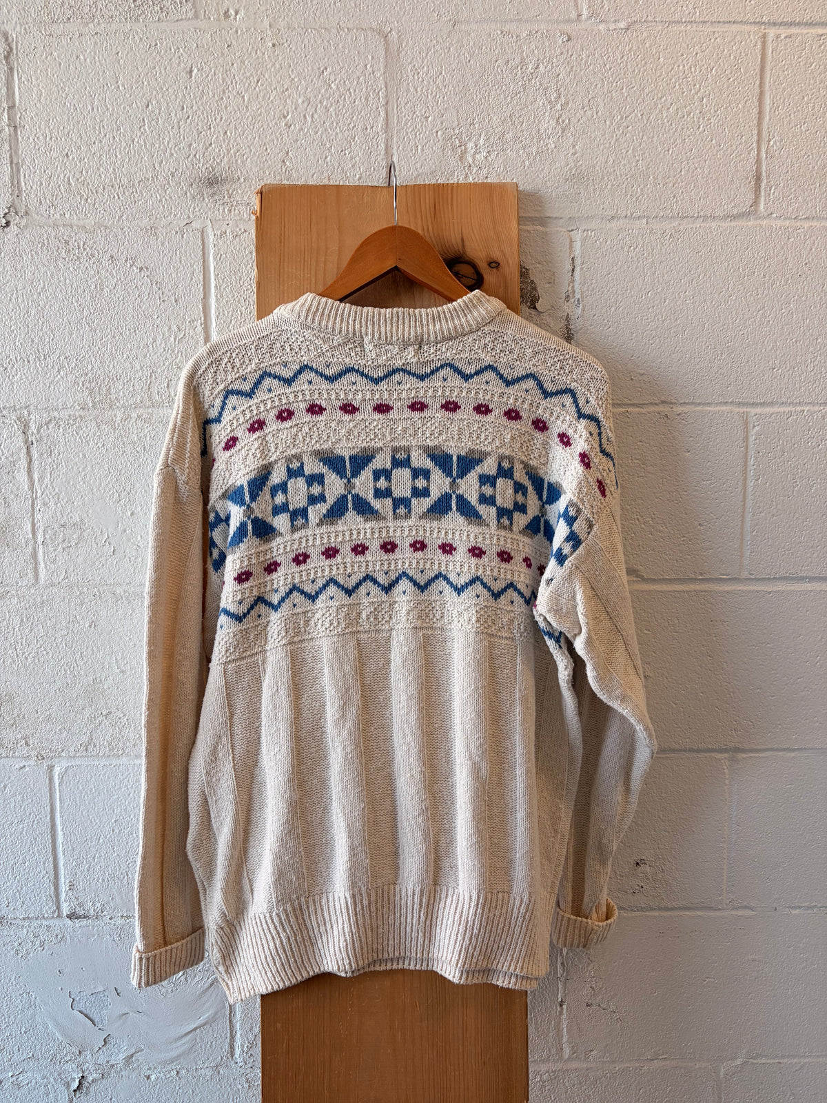 Vtg Cream Hunt Club Sweater : M