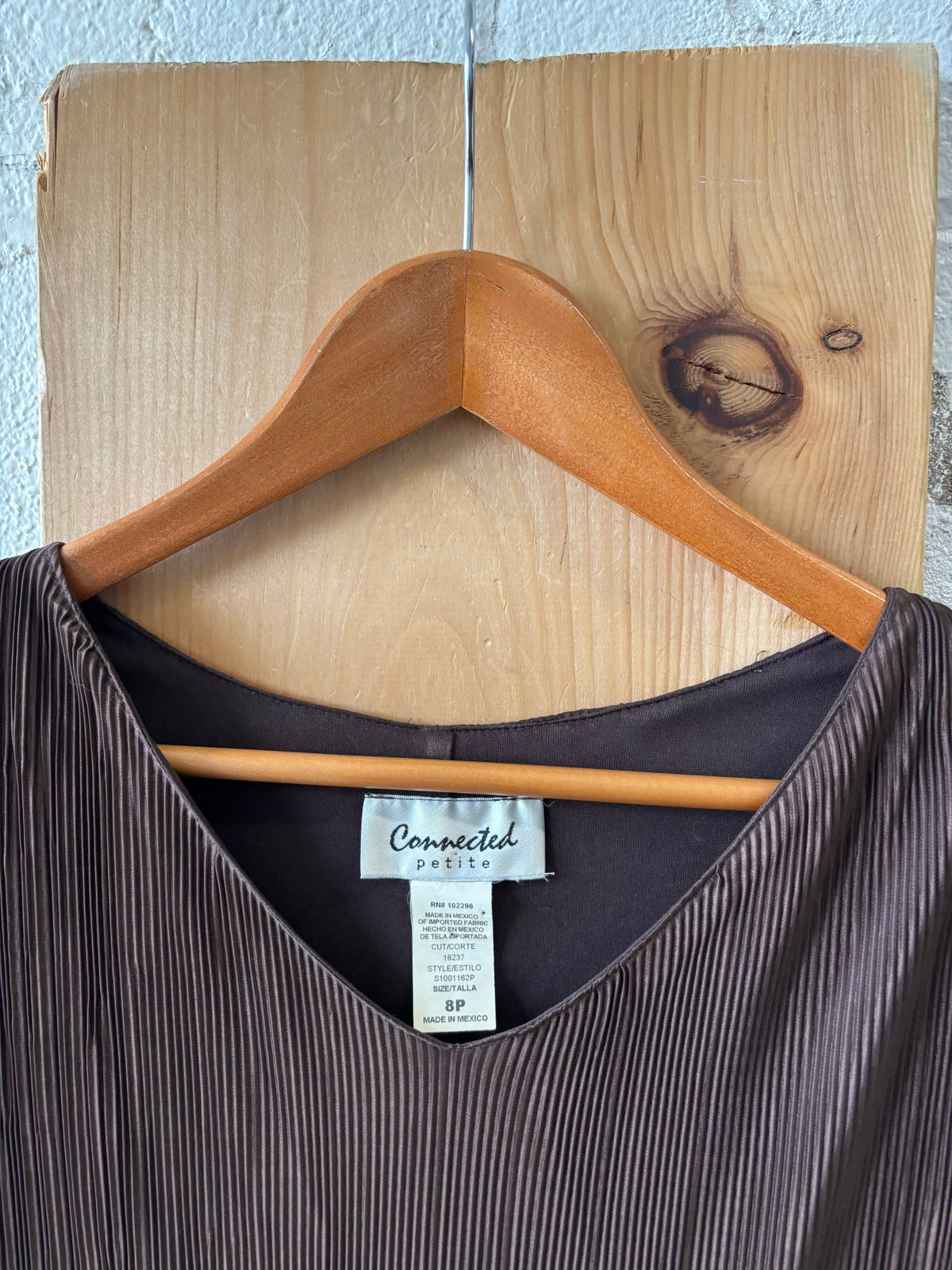 Chocolate Brown Short Sleeve Dress : Petite 8
